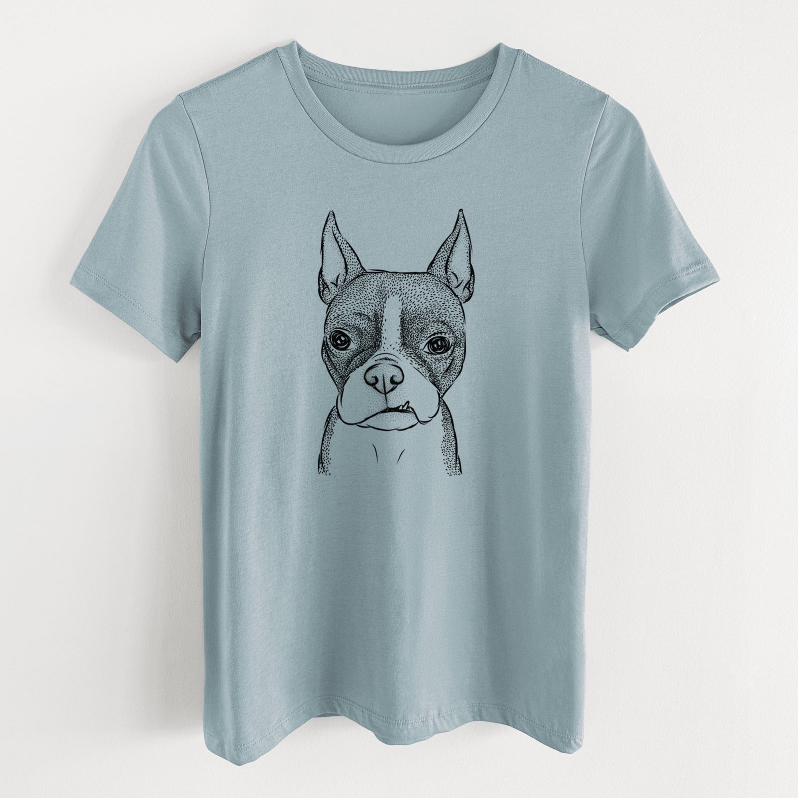 Bare Bean the Boston Terrier - Women's Lightweight Relaxed Fit 100% Cotton Crewneck