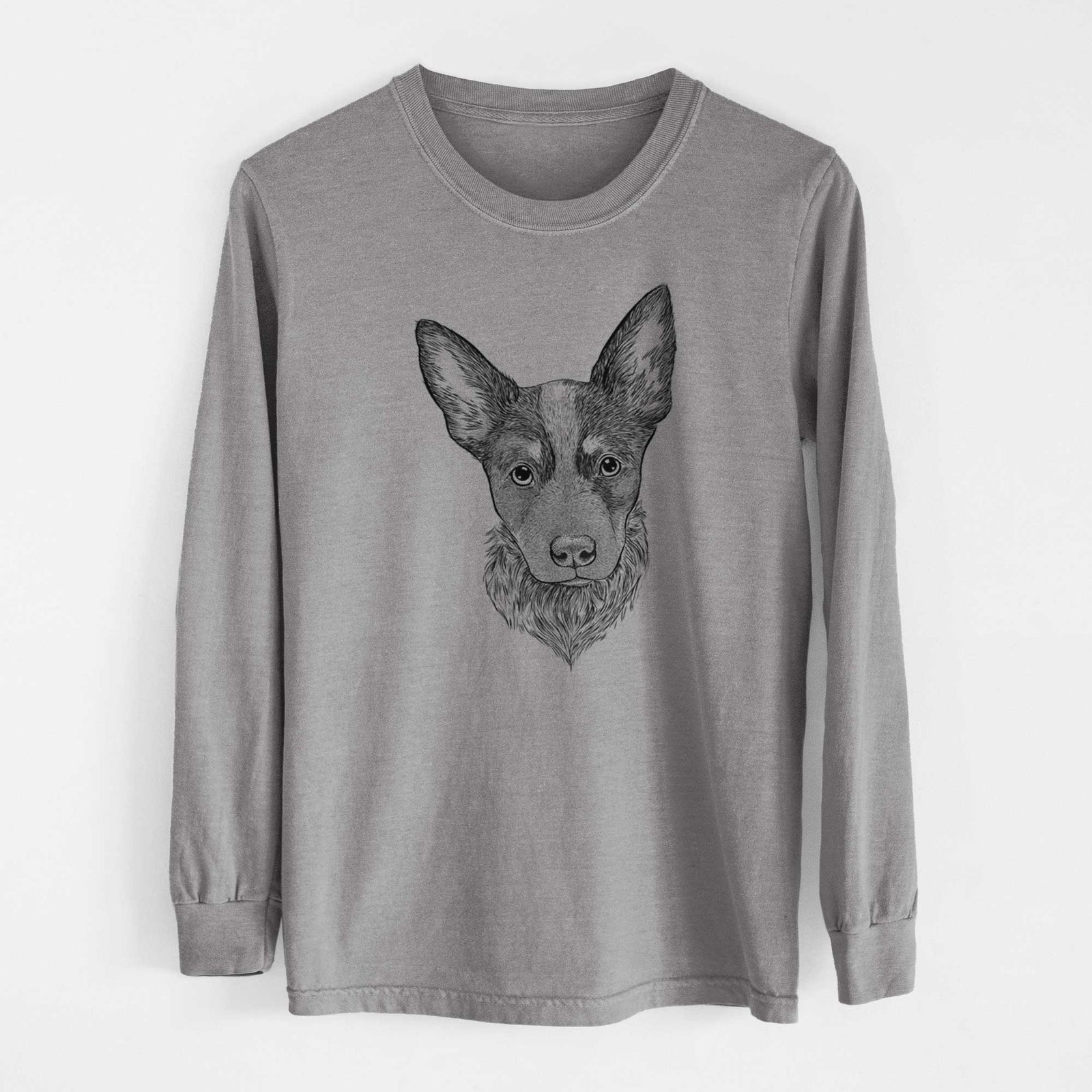Bare Bella the Blue Heeler Puppy - Men's Heavyweight 100% Cotton Long Sleeve