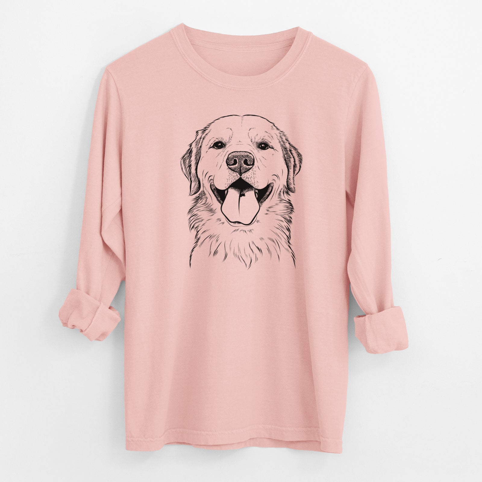 Bare Bennett the Golden Retriever - Men's Heavyweight 100% Cotton Long Sleeve