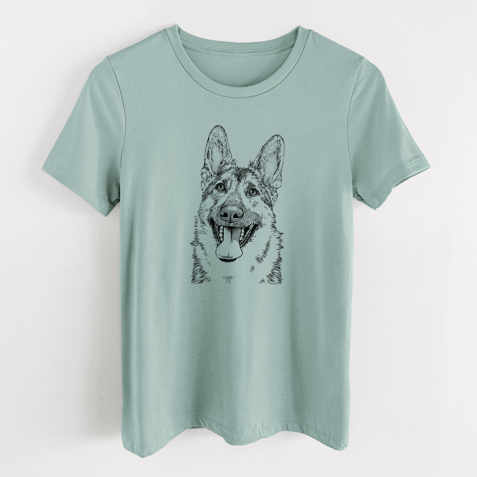 Bare Benson the German Shepherd - Women's Lightweight Relaxed Fit 100% Cotton Crewneck