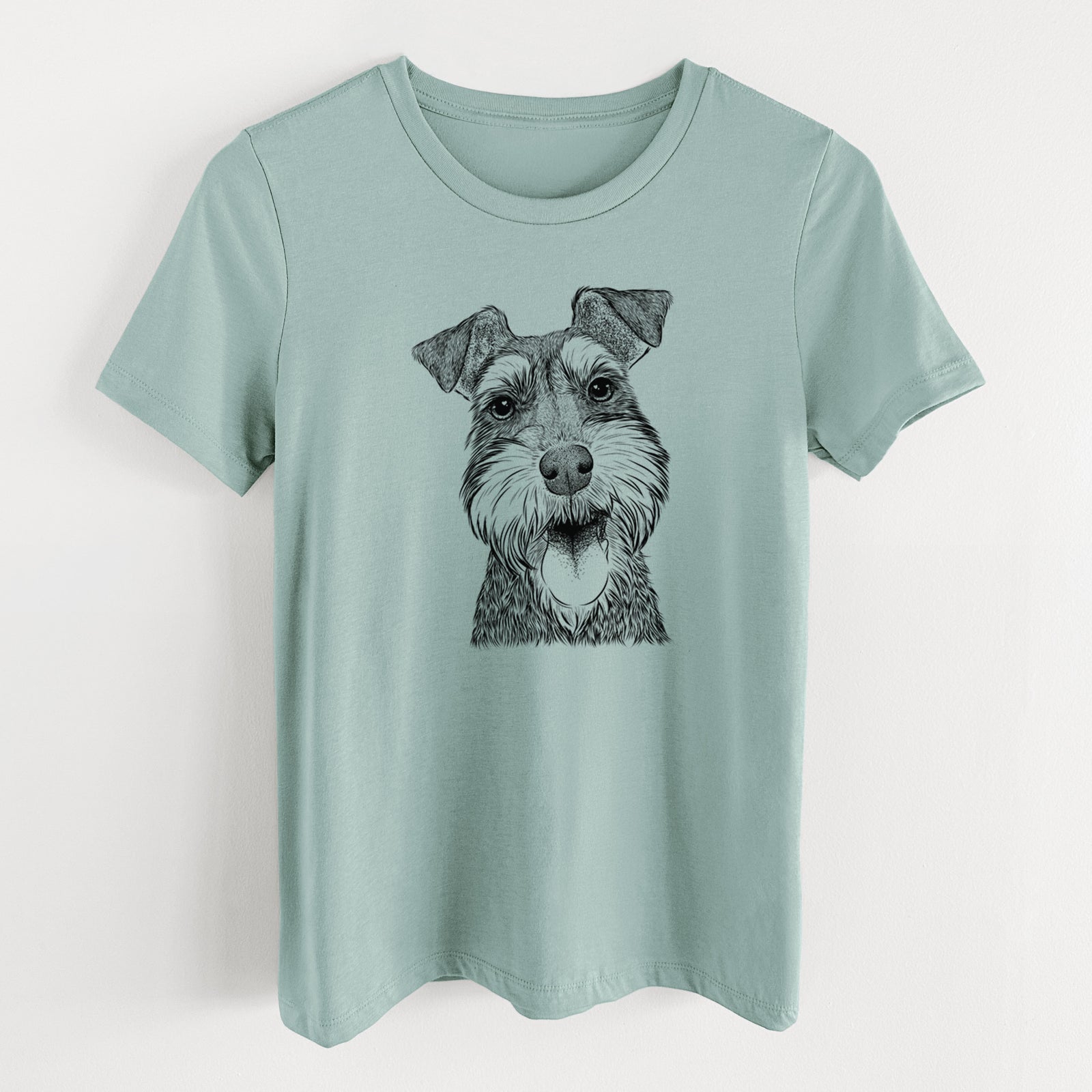 Bare Bernadette the Mini Schnauzer - Women's Lightweight Relaxed Fit 100% Cotton Crewneck