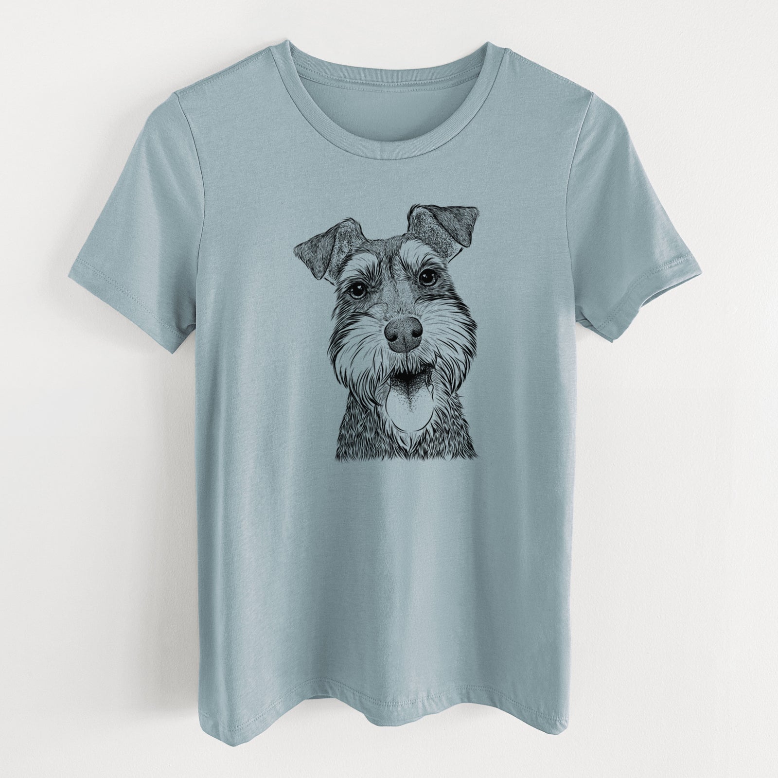 Bare Bernadette the Mini Schnauzer - Women's Lightweight Relaxed Fit 100% Cotton Crewneck