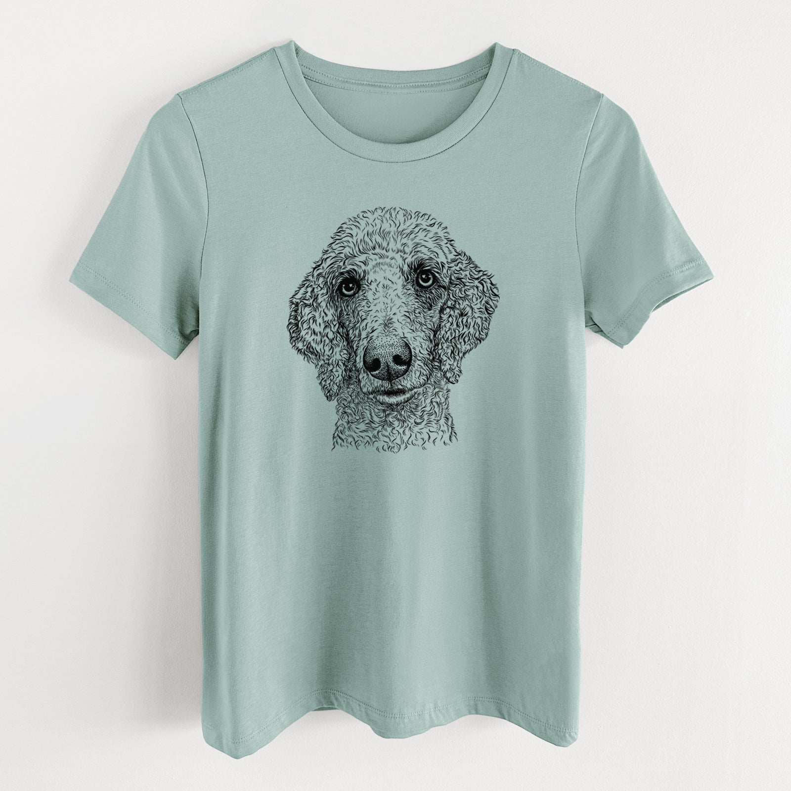 Bare Blossom the Poodle - Women's Lightweight Relaxed Fit 100% Cotton Crewneck