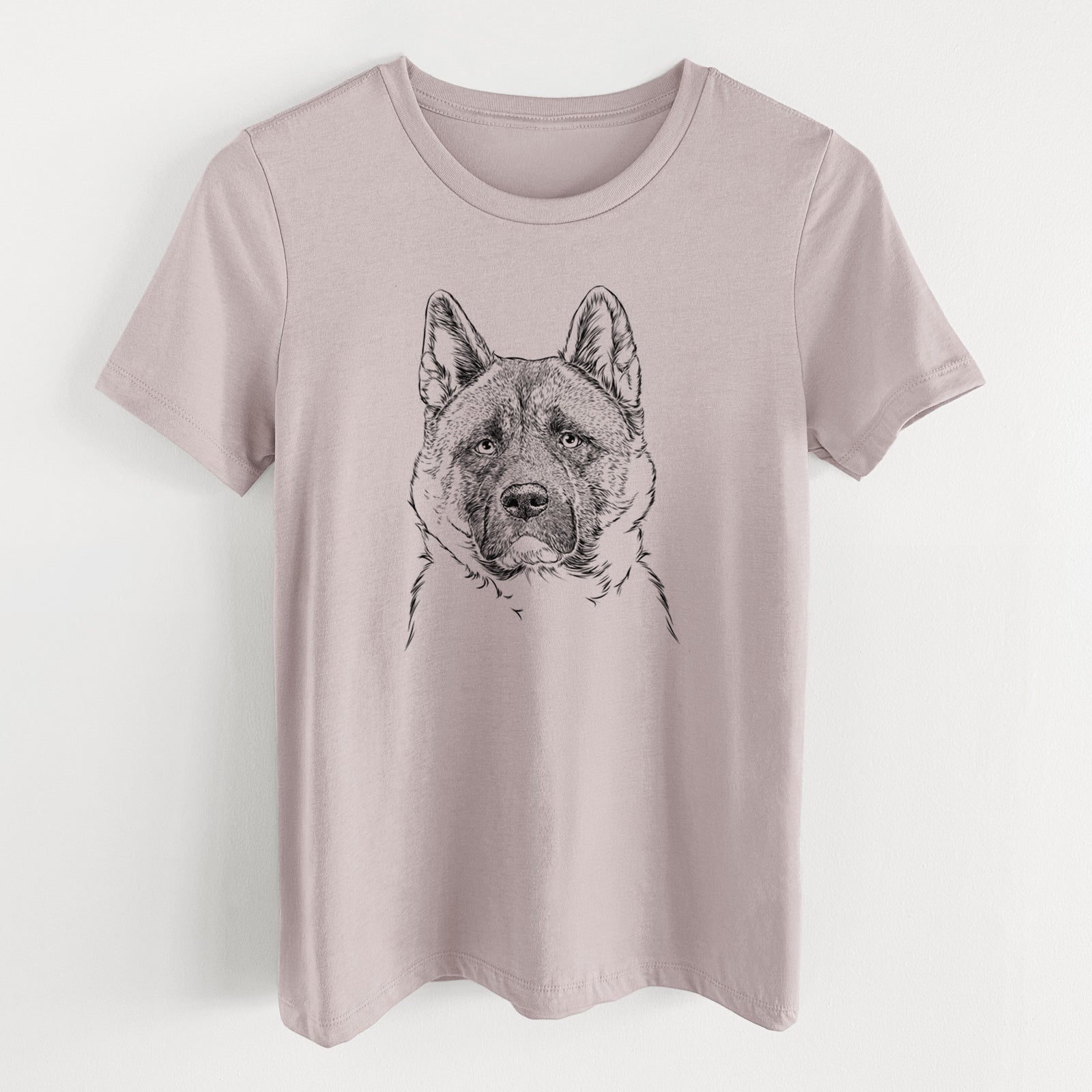 Bare Bo the American Akita - Women's Lightweight Relaxed Fit 100% Cotton Crewneck