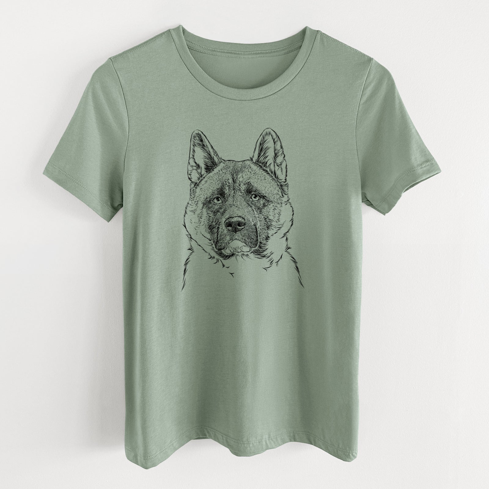 Bare Bo the American Akita - Women's Lightweight Relaxed Fit 100% Cotton Crewneck