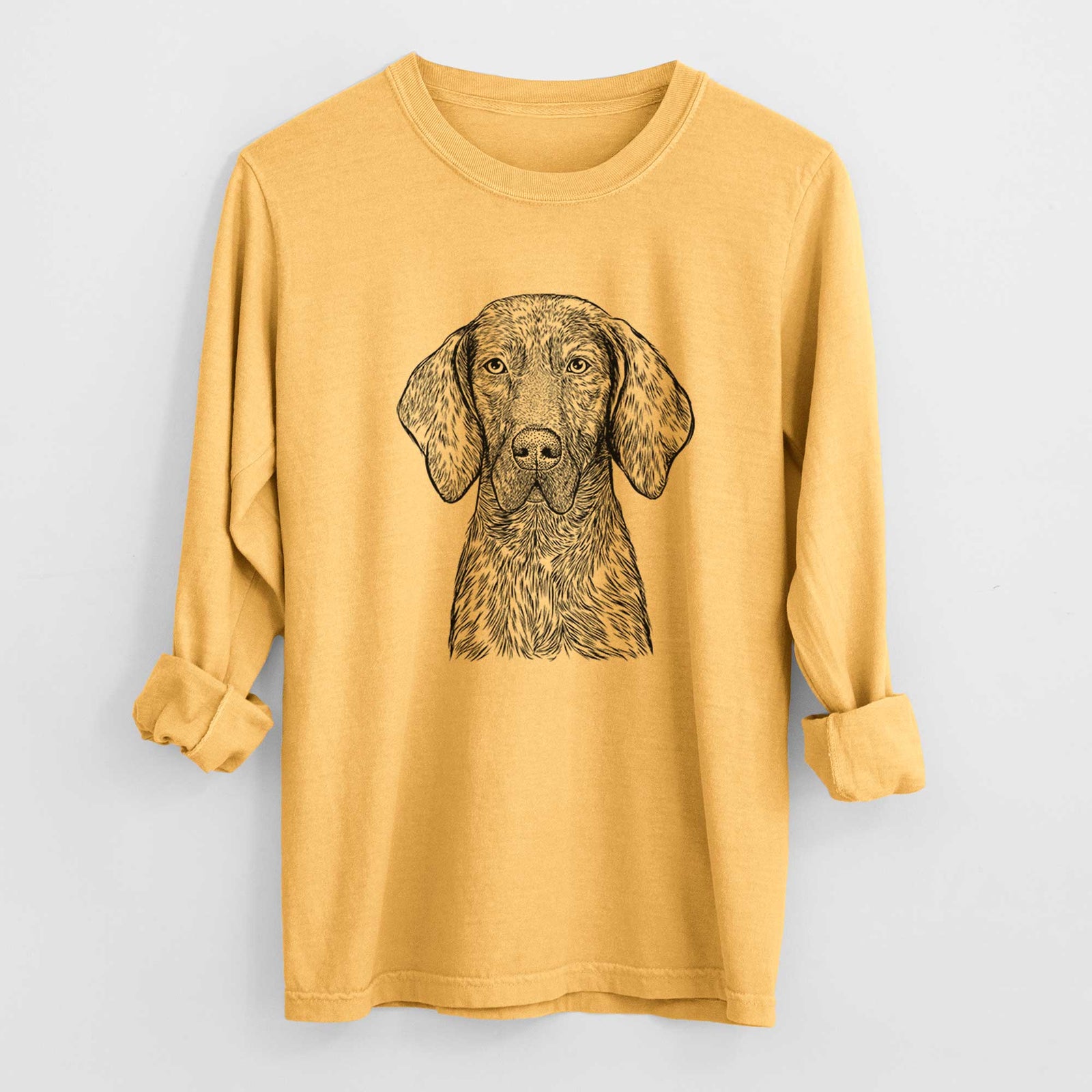 Bare Boone the Plott Hound - Men's Heavyweight 100% Cotton Long Sleeve