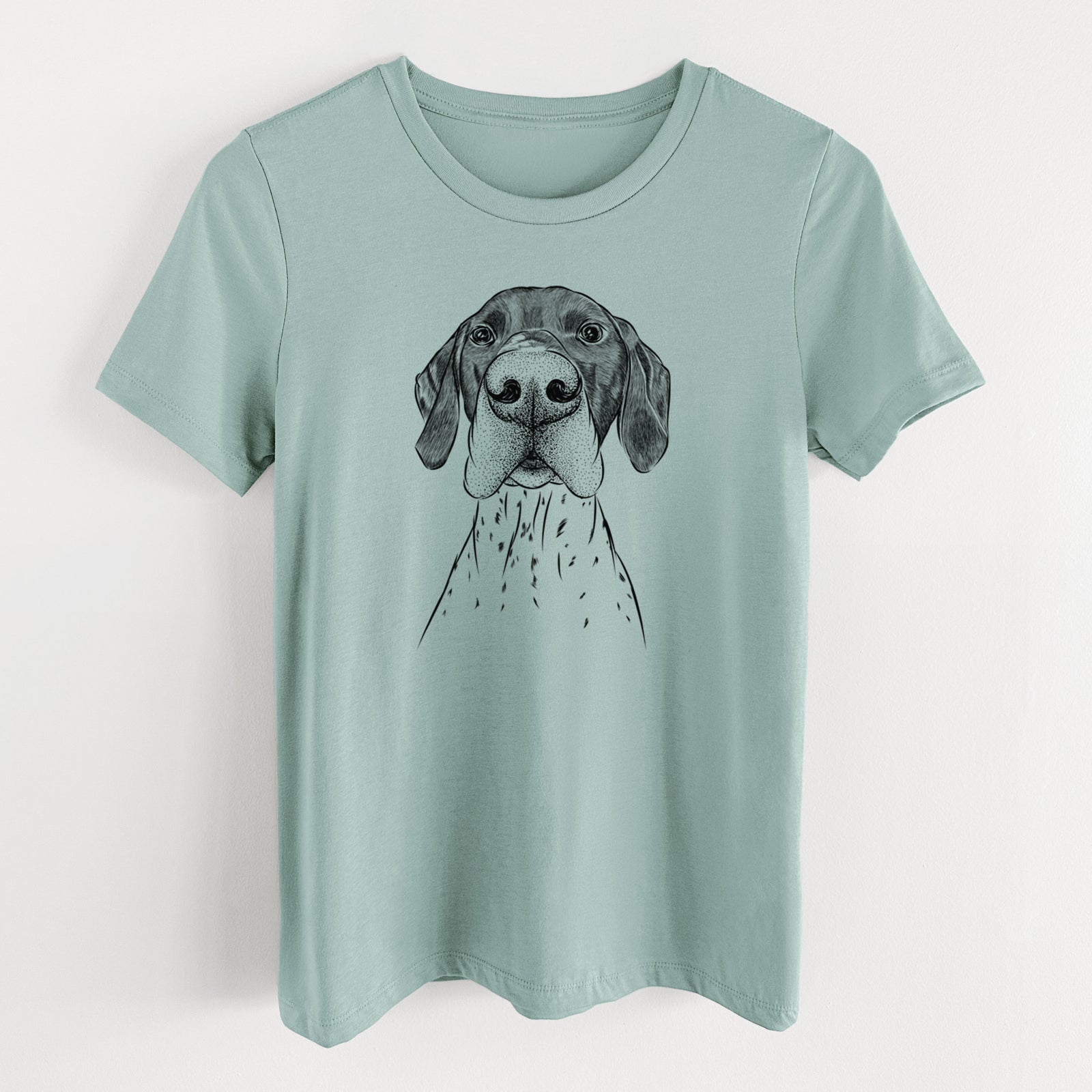 Bare Booze the German Shorthaired Pointer - Women's Lightweight Relaxed Fit 100% Cotton Crewneck