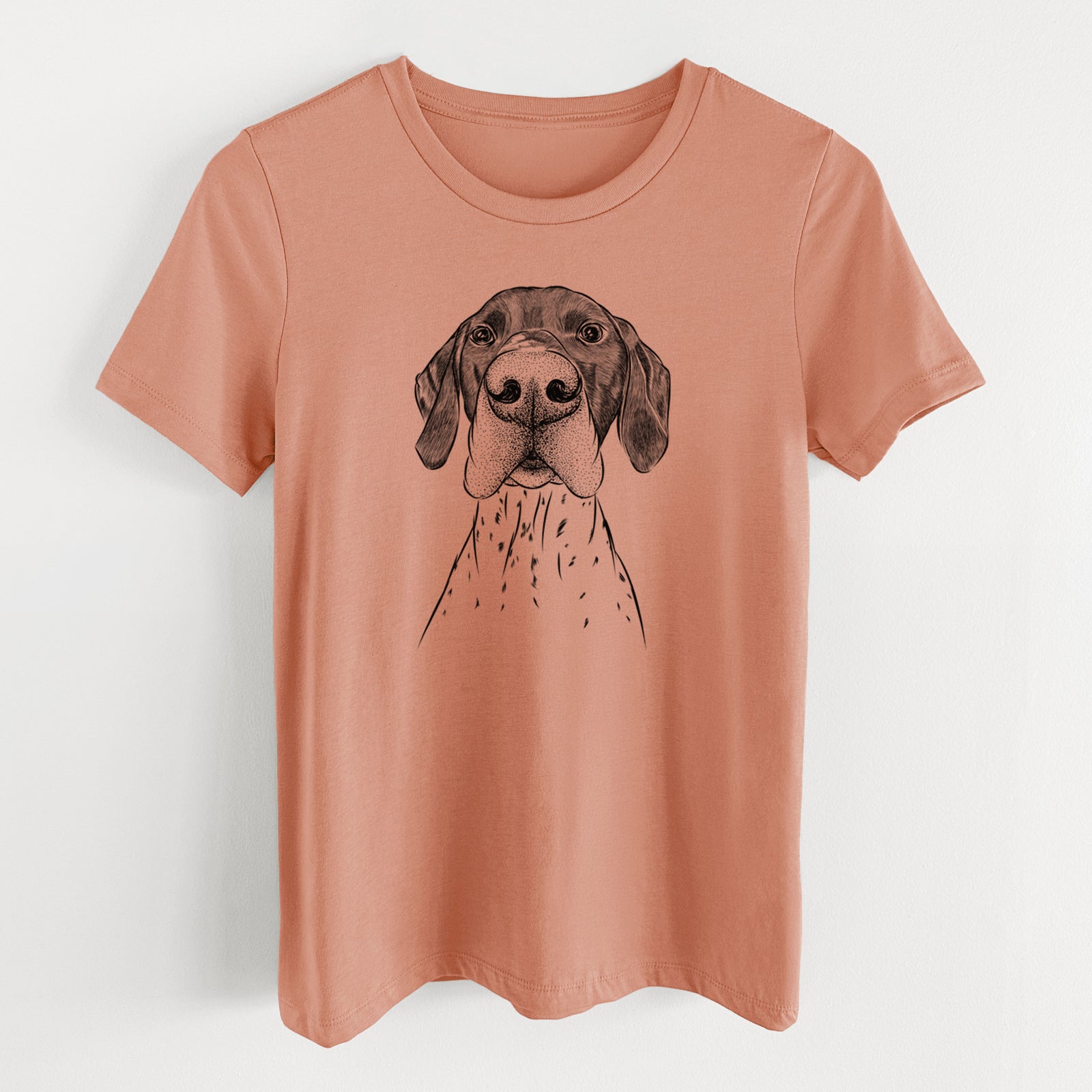 Bare Booze the German Shorthaired Pointer - Women's Lightweight Relaxed Fit 100% Cotton Crewneck