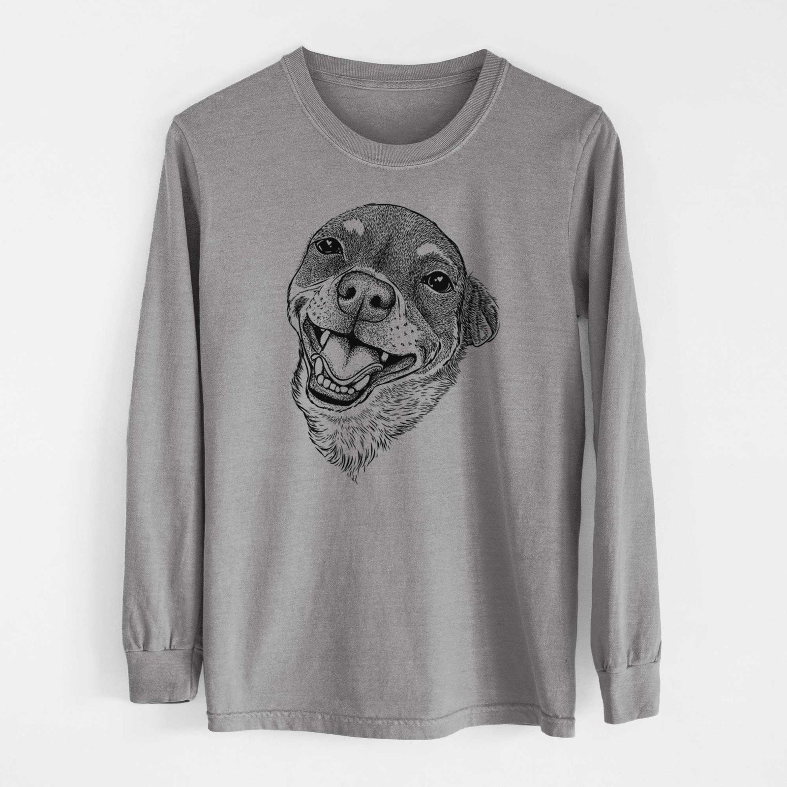 Bare Boss the Chihuahua - Men's Heavyweight 100% Cotton Long Sleeve
