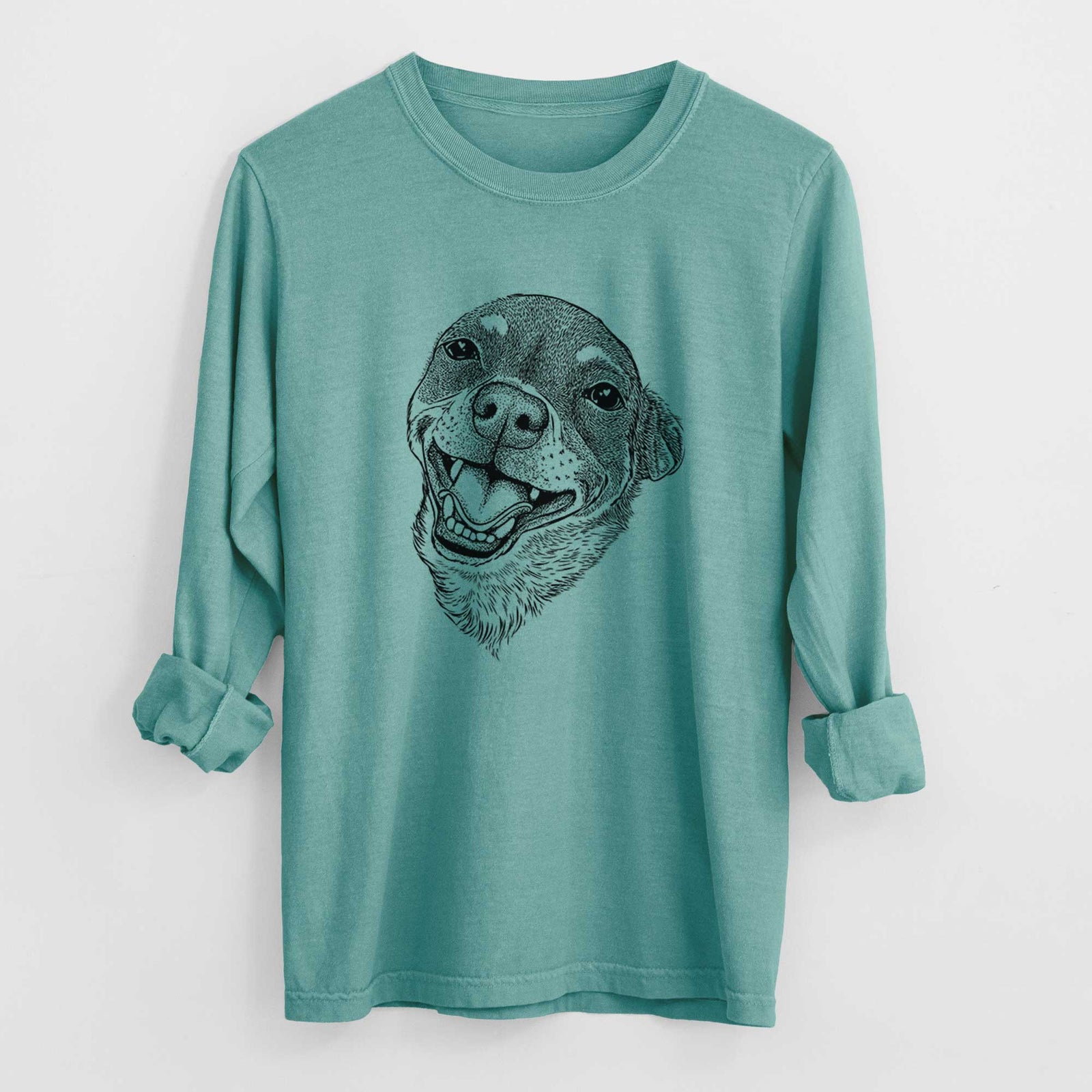 Bare Boss the Chihuahua - Men's Heavyweight 100% Cotton Long Sleeve