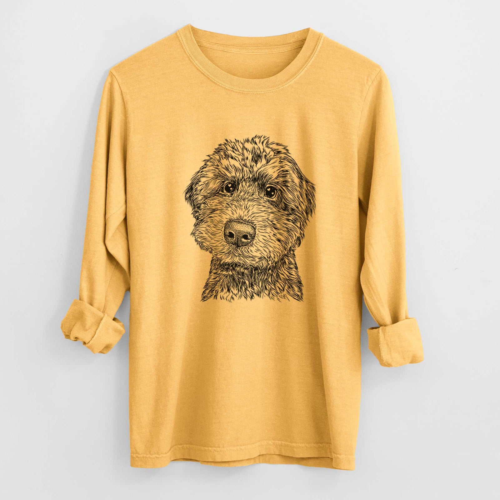 Bare Bowser the Whoodle - Men's Heavyweight 100% Cotton Long Sleeve
