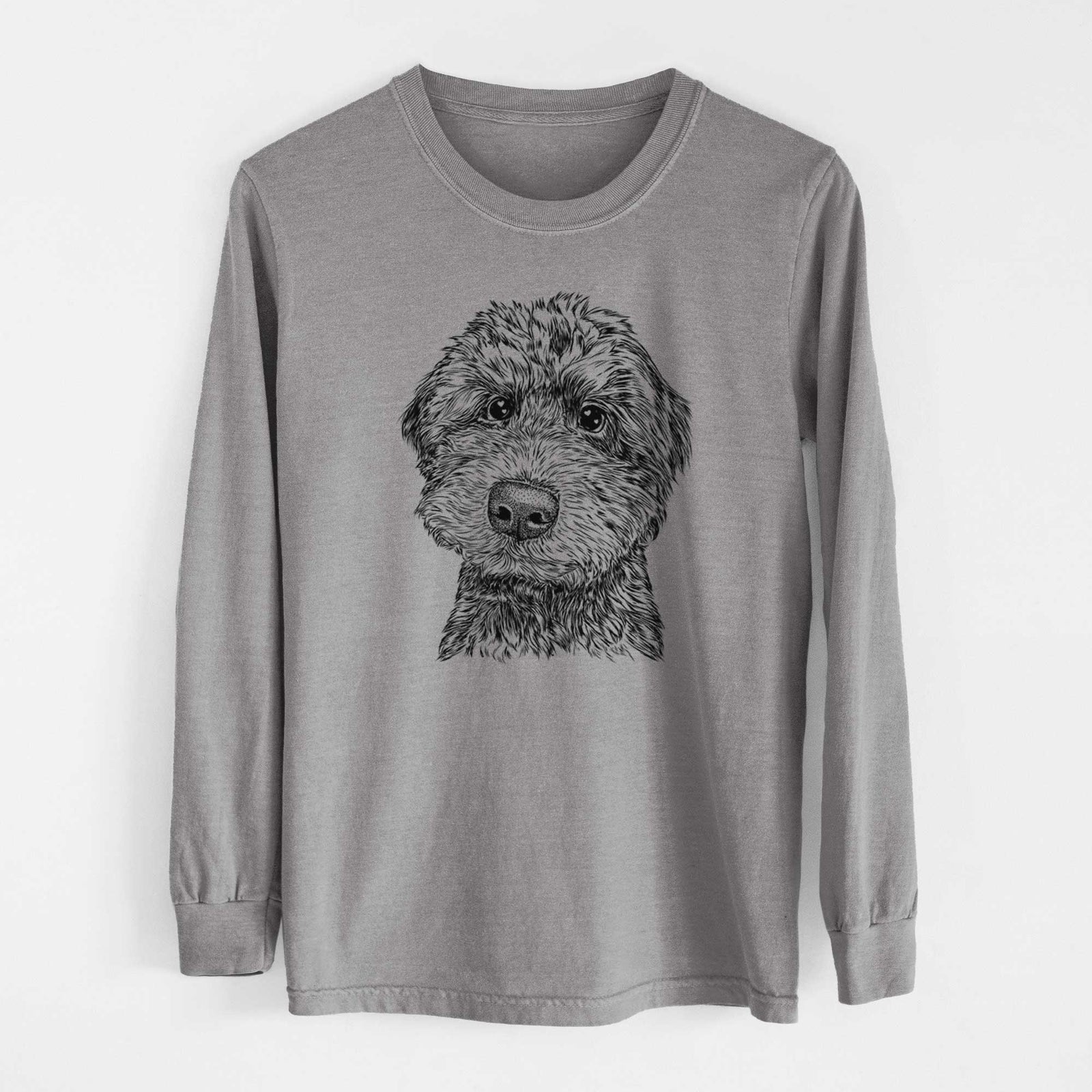 Bare Bowser the Whoodle - Men's Heavyweight 100% Cotton Long Sleeve
