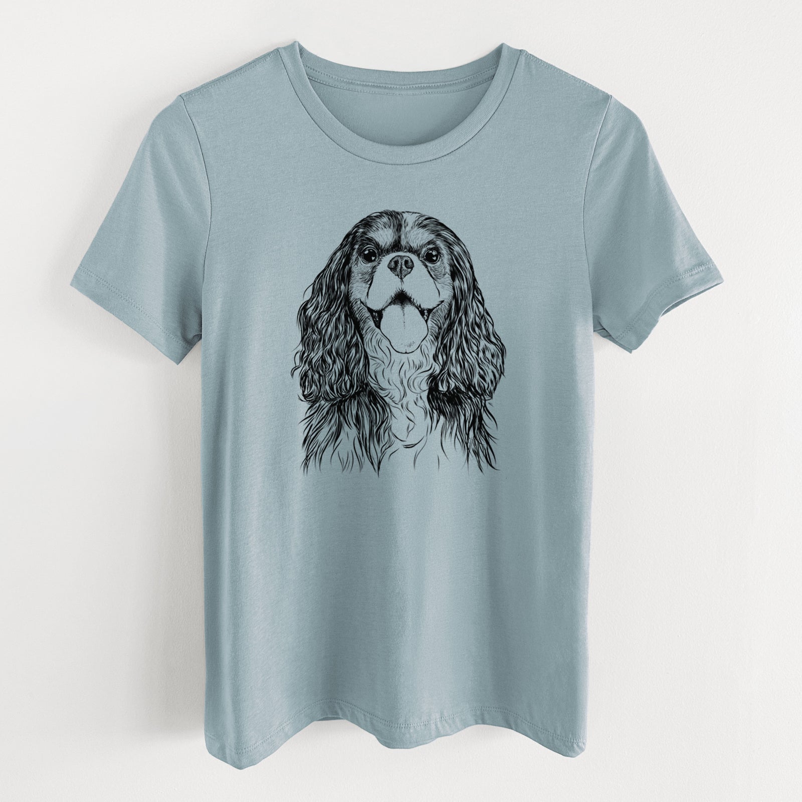 Bare Brandy the Cavalier King Charles Spaniel - Women's Lightweight Relaxed Fit 100% Cotton Crewneck