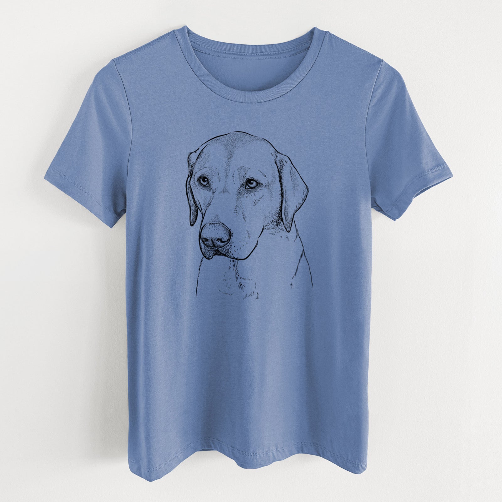 Bare Braxton the Yellow Lab - Women's Lightweight Relaxed Fit 100% Cotton Crewneck