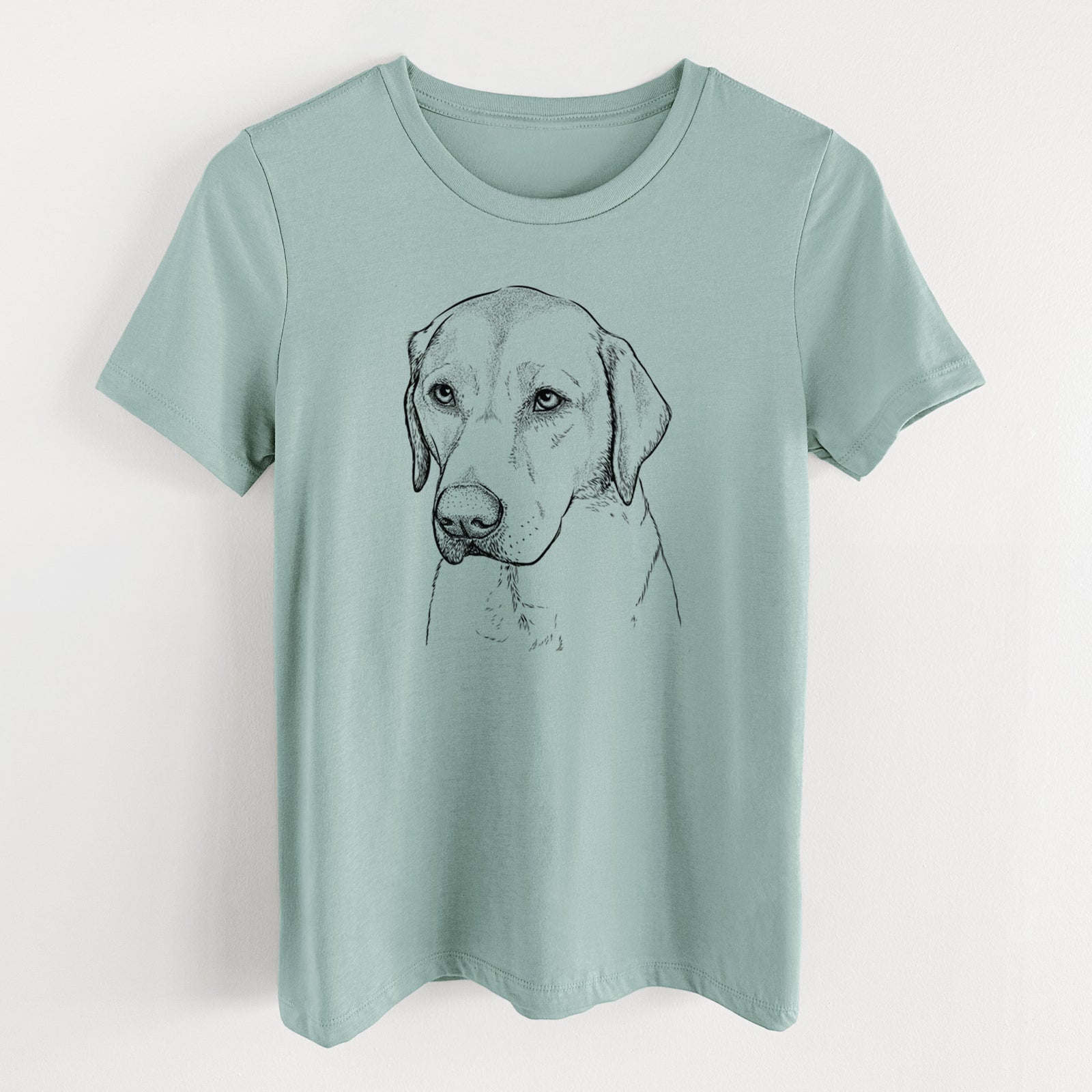 Bare Braxton the Yellow Lab - Women's Lightweight Relaxed Fit 100% Cotton Crewneck