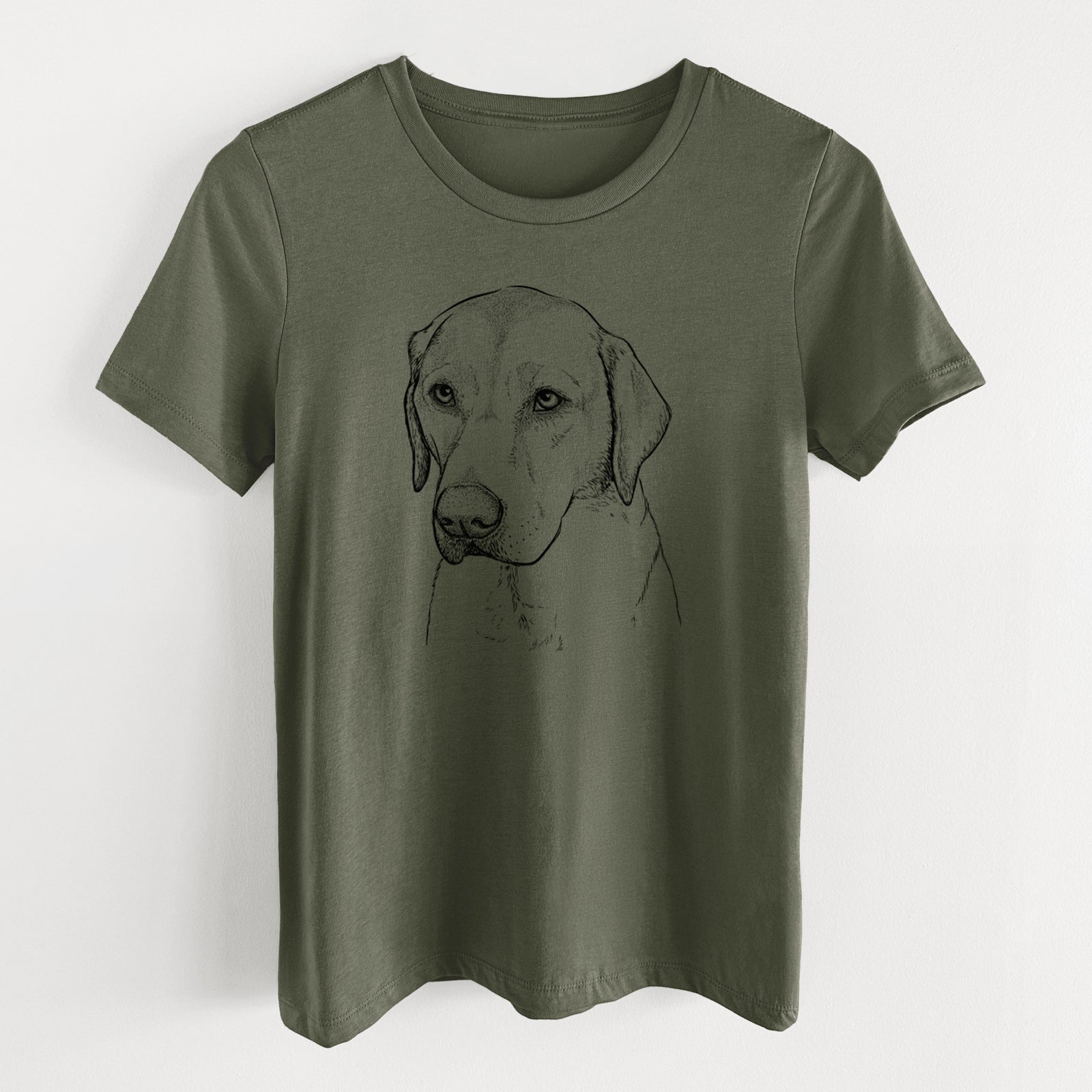 Bare Braxton the Yellow Lab - Women's Lightweight Relaxed Fit 100% Cotton Crewneck