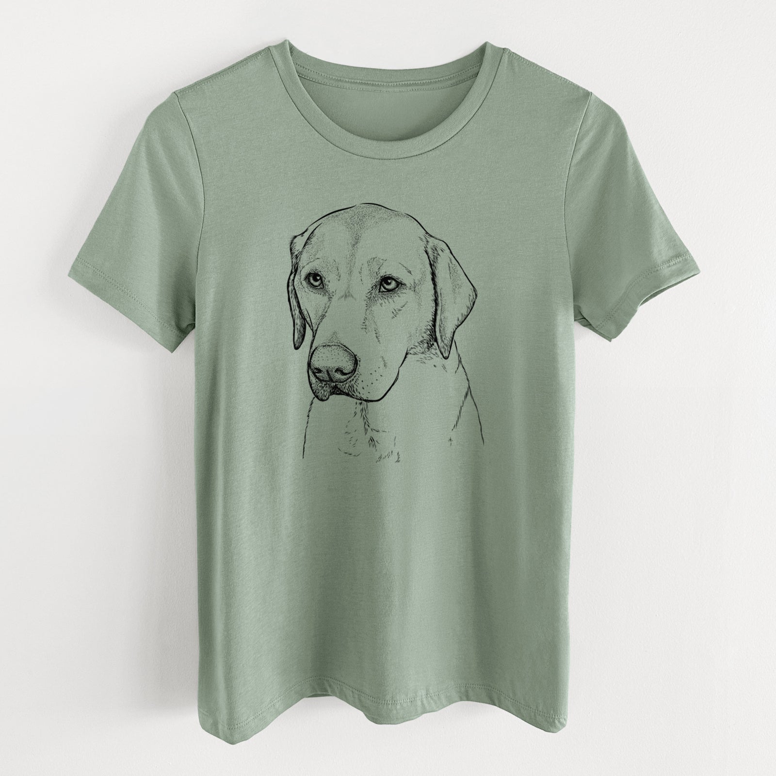 Bare Braxton the Yellow Lab - Women's Lightweight Relaxed Fit 100% Cotton Crewneck