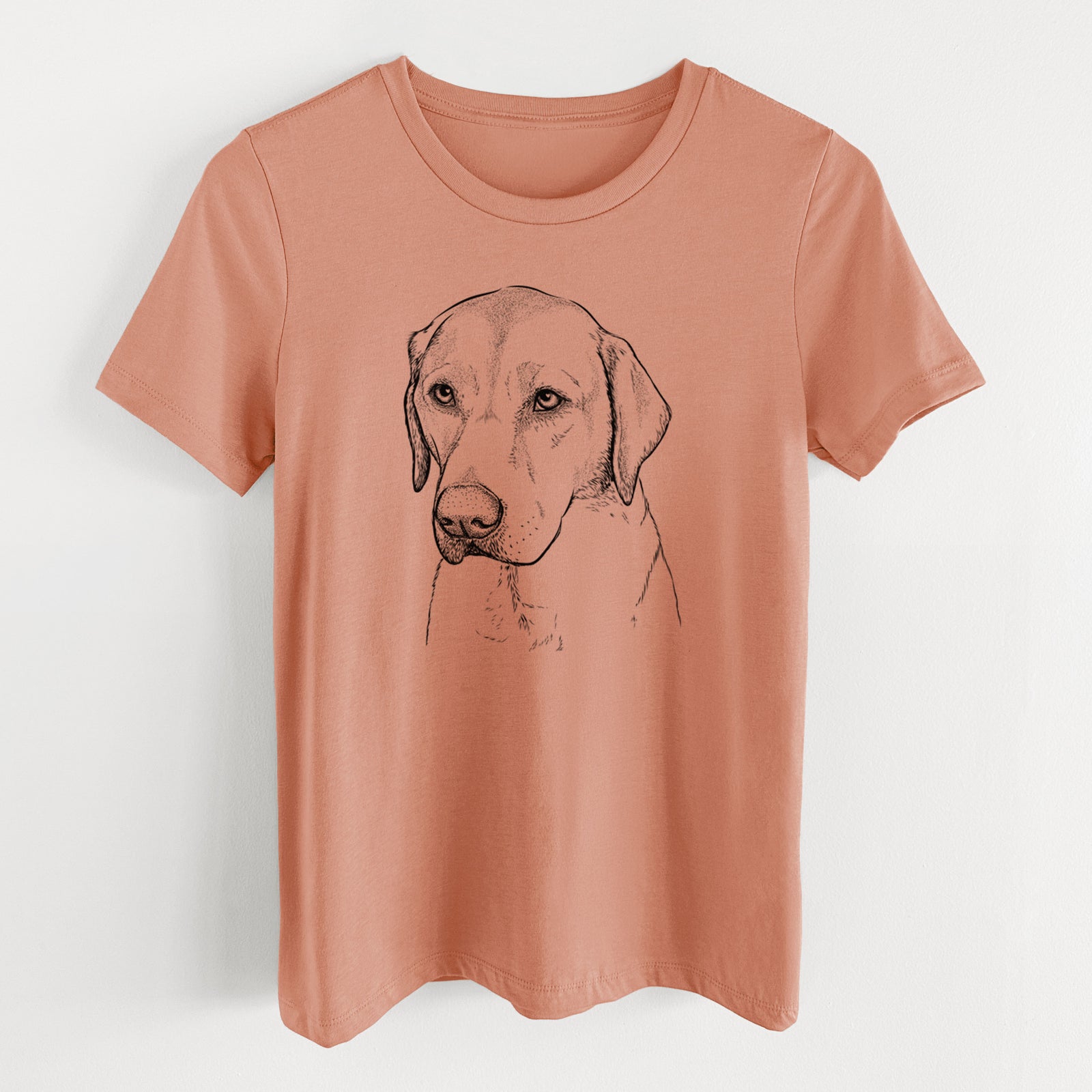 Bare Braxton the Yellow Lab - Women's Lightweight Relaxed Fit 100% Cotton Crewneck