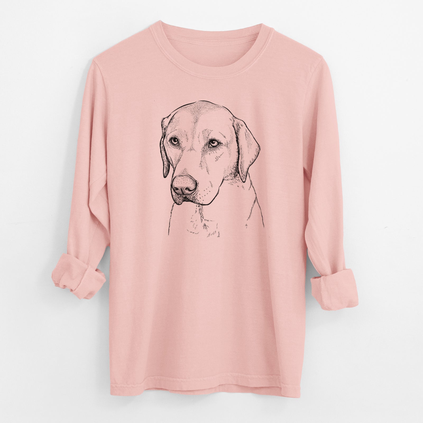 Bare Braxton the Yellow Lab - Men's Heavyweight 100% Cotton Long Sleeve