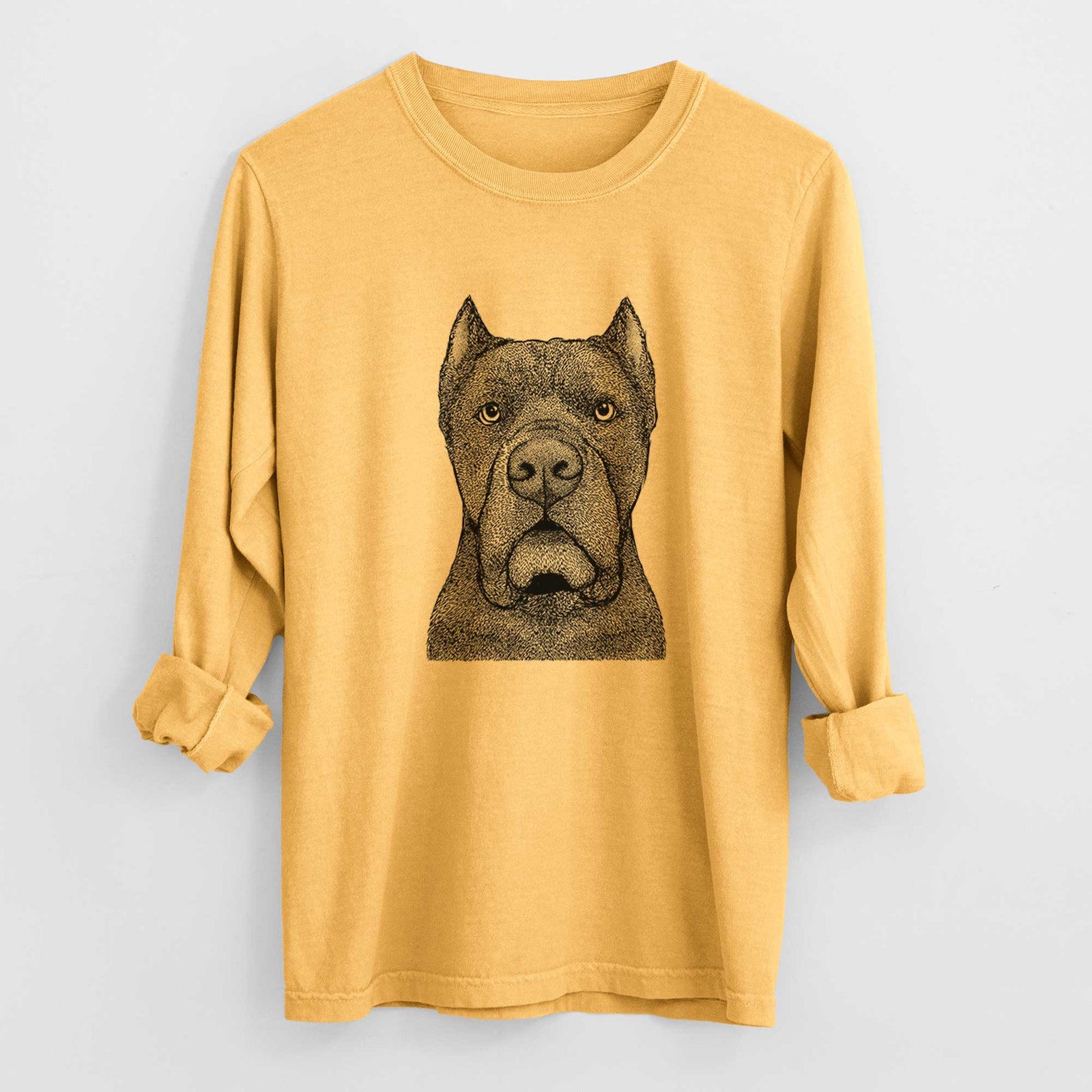 Bare Bruno the Cane Corso - Men's Heavyweight 100% Cotton Long Sleeve
