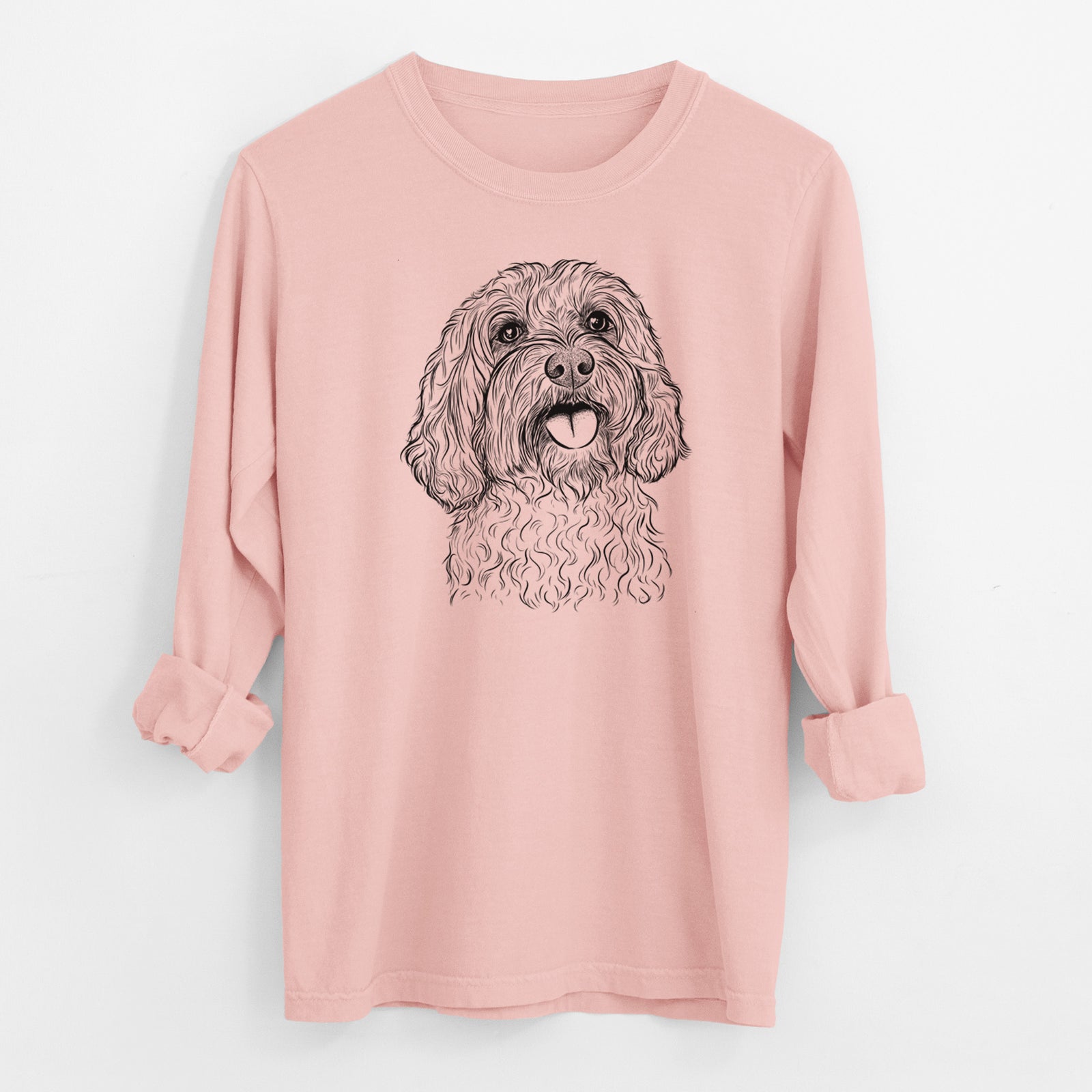 Bare Cali the Cavapoo - Men's Heavyweight 100% Cotton Long Sleeve