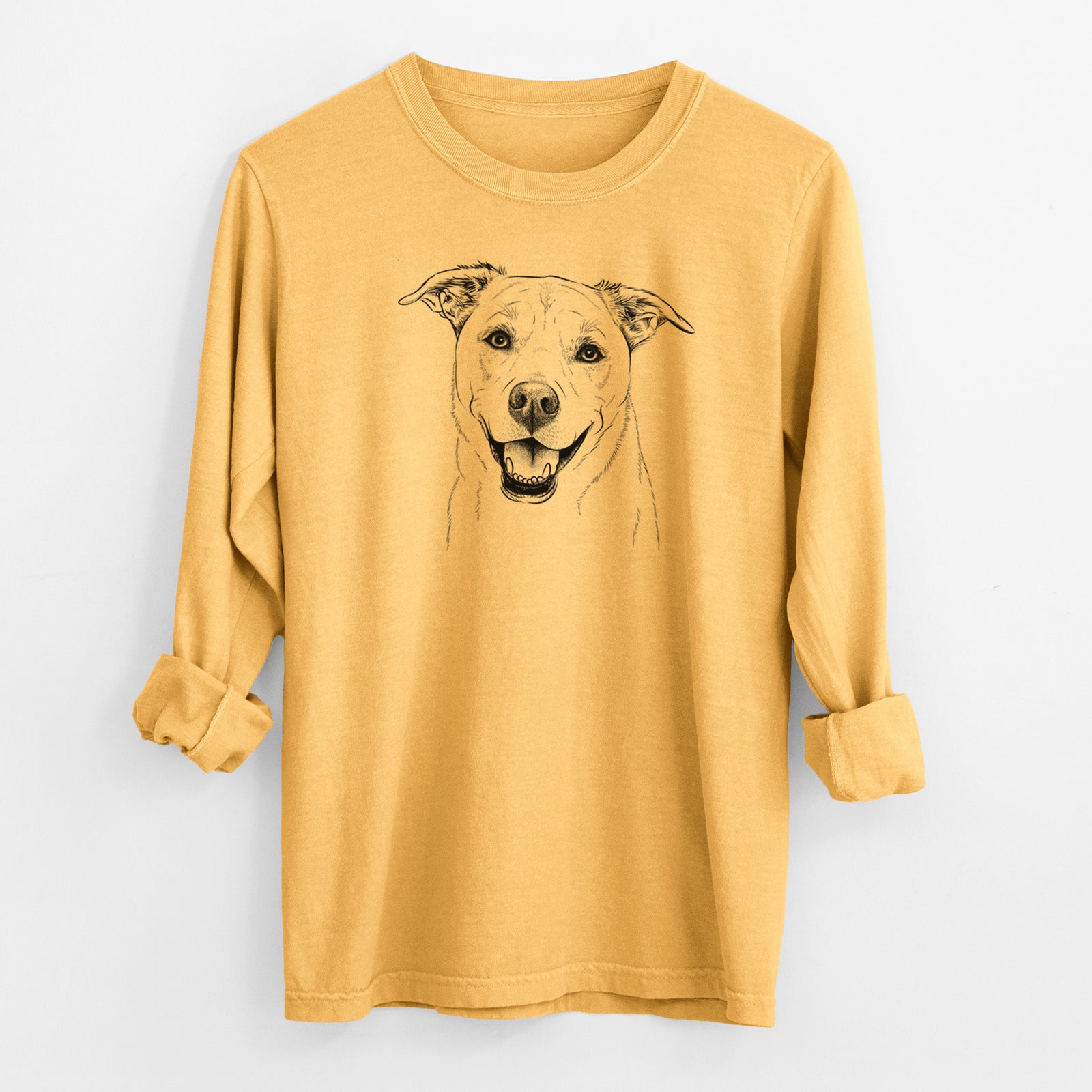 Bare Carl the Mixed Breed - Men's Heavyweight 100% Cotton Long Sleeve