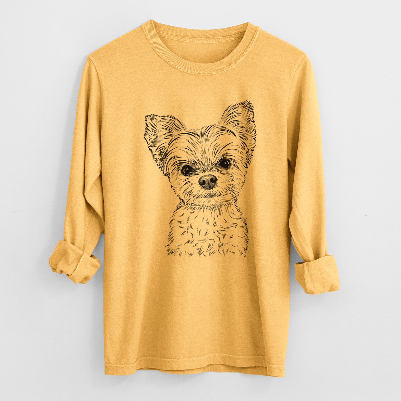 Bare Chance the Yapper the Yorkshire Terrier - Heavyweight 100% Cotton Long Sleeve