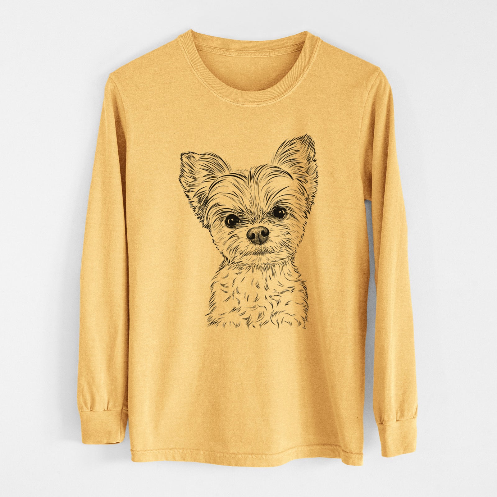 Bare Chance the Yapper the Yorkshire Terrier - Heavyweight 100% Cotton Long Sleeve