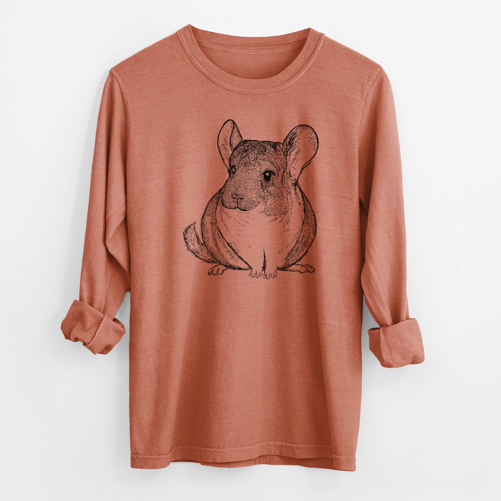 Bare Cheddar the Chinchilla - Men's Heavyweight 100% Cotton Long Sleeve