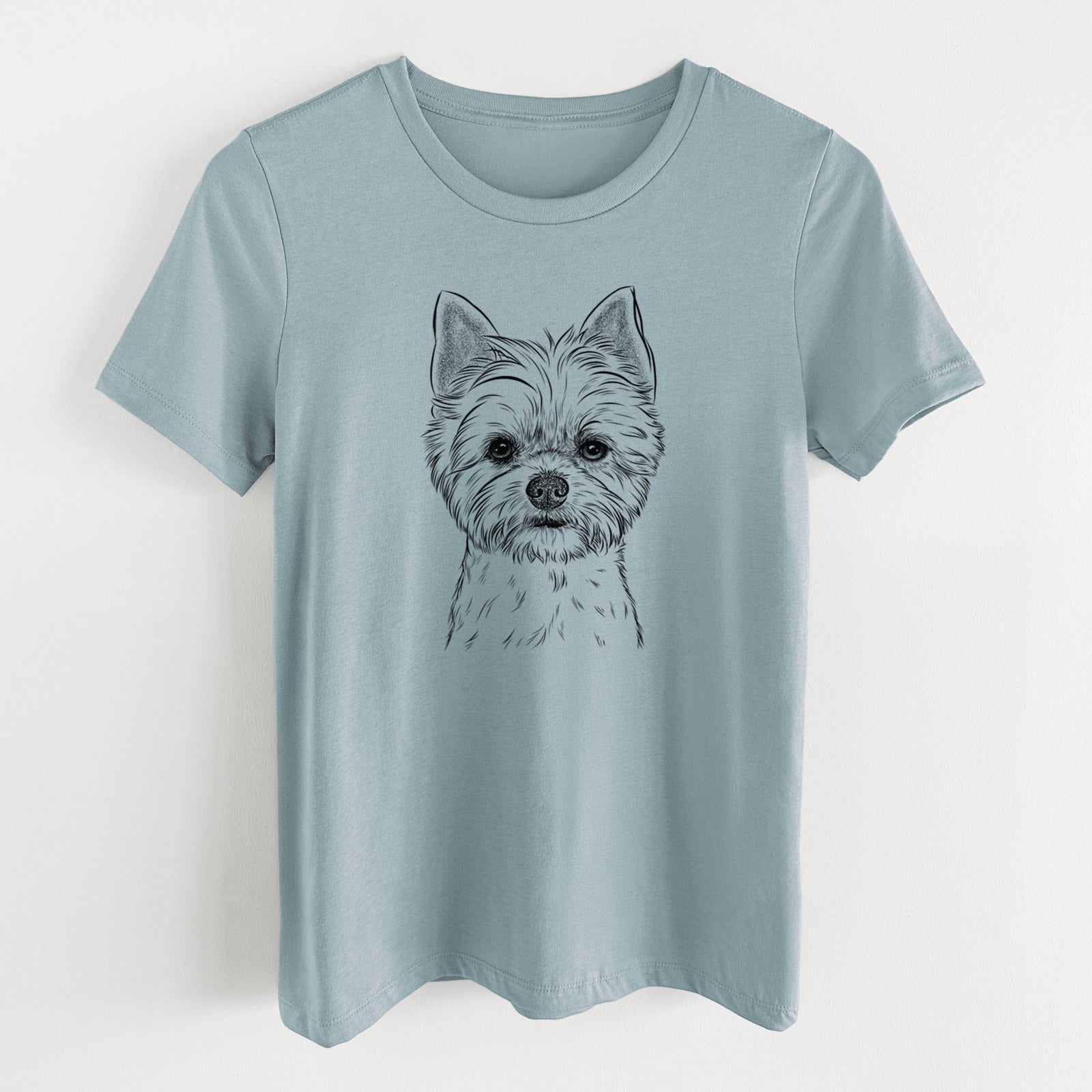 Bare Chewy the Yorkshire Terrier - Women's Lightweight Relaxed Fit 100% Cotton Crewneck