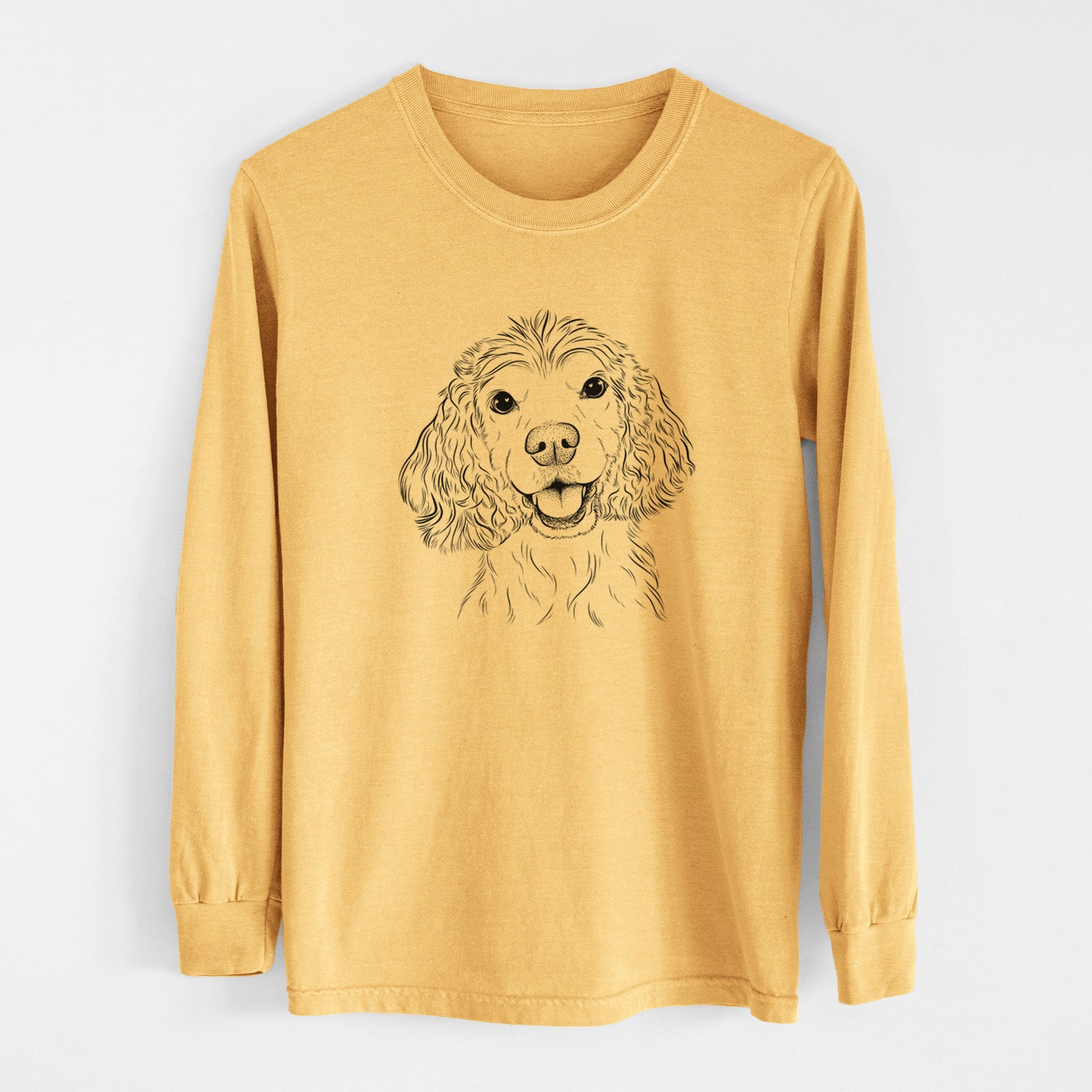 Bare Cricket the American Cocker Spaniel - Heavyweight 100% Cotton Long Sleeve