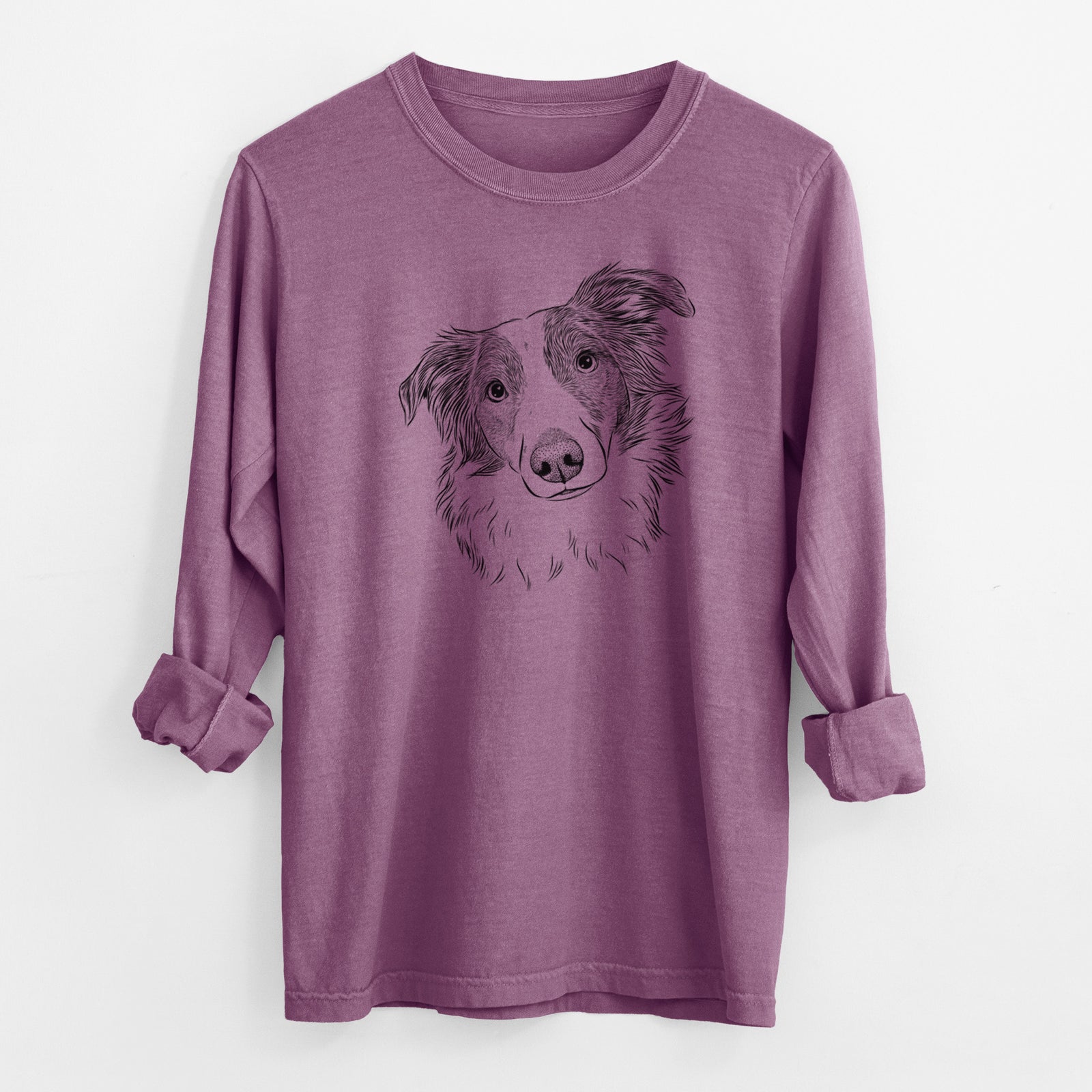 Bare Cyclone the Australian Shepherd - Men's Heavyweight 100% Cotton Long Sleeve