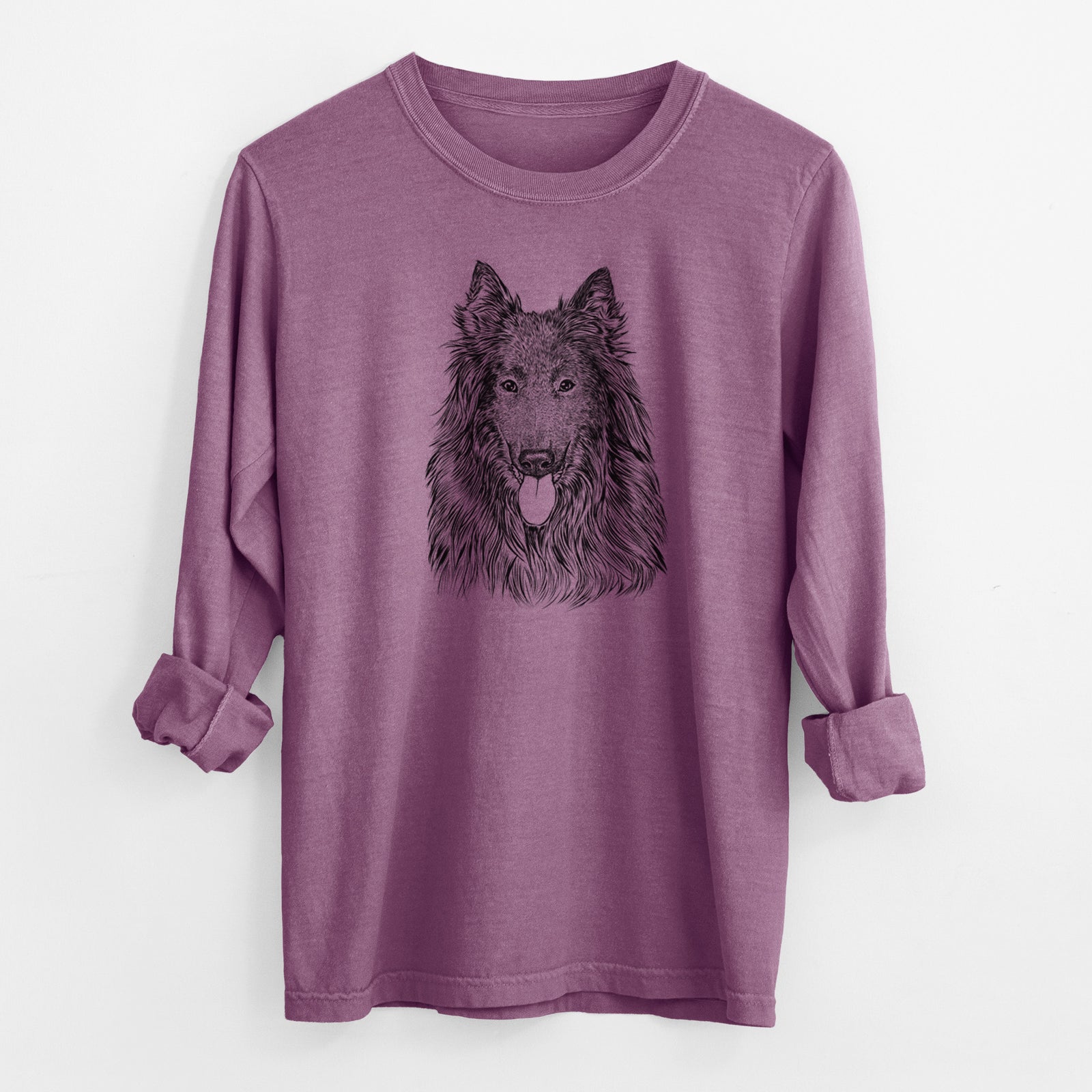 Bare Daan the Belgian Shepherd - Men's Heavyweight 100% Cotton Long Sleeve