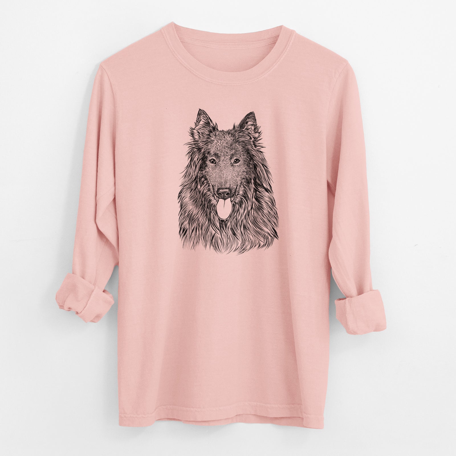 Bare Daan the Belgian Shepherd - Men's Heavyweight 100% Cotton Long Sleeve