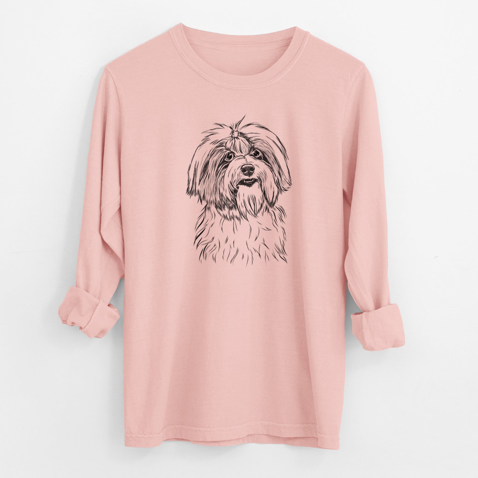 Bare Dooley the Havanese - Men's Heavyweight 100% Cotton Long Sleeve