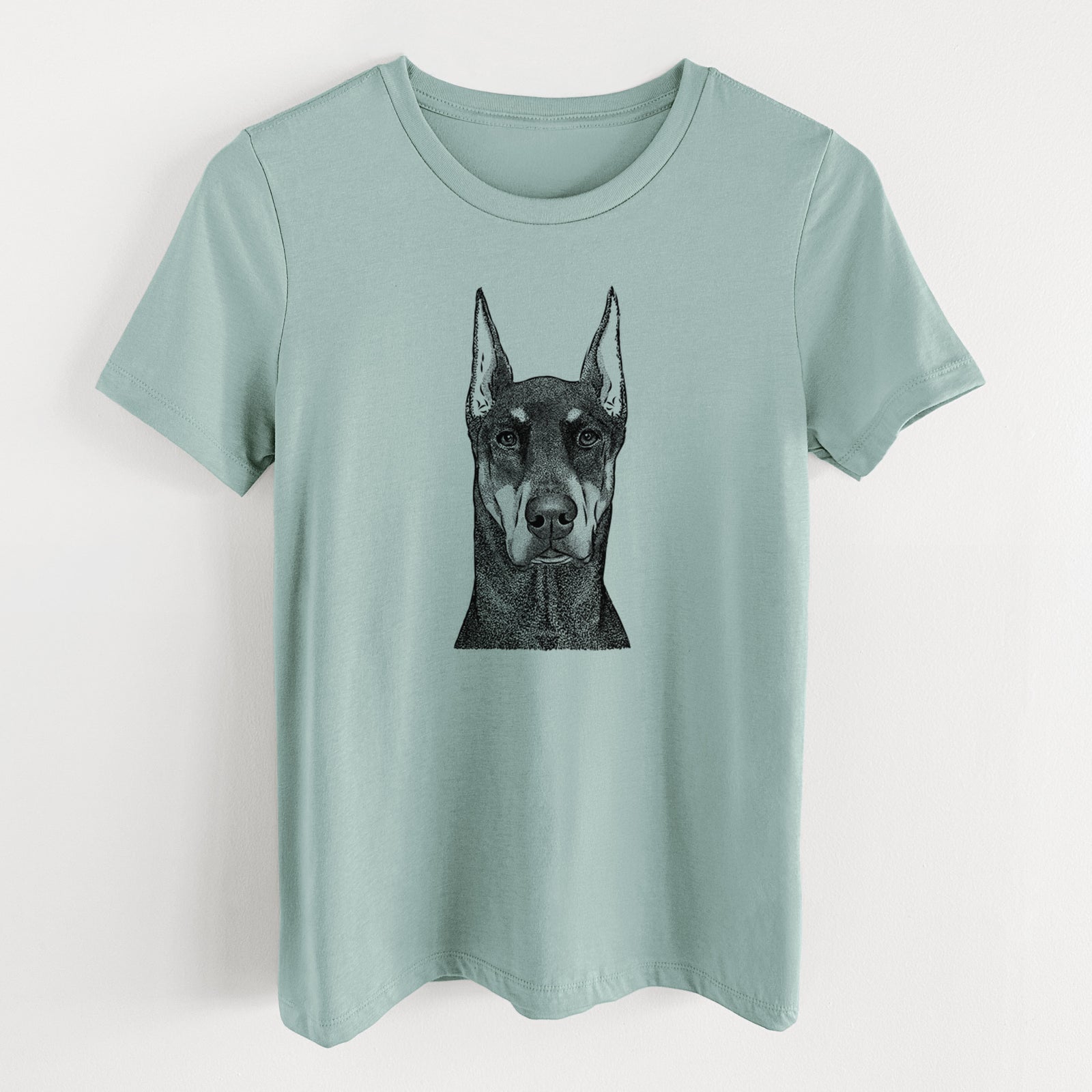 Bare Drake the Doberman Pinscher - Women's Lightweight Relaxed Fit 100% Cotton Crewneck