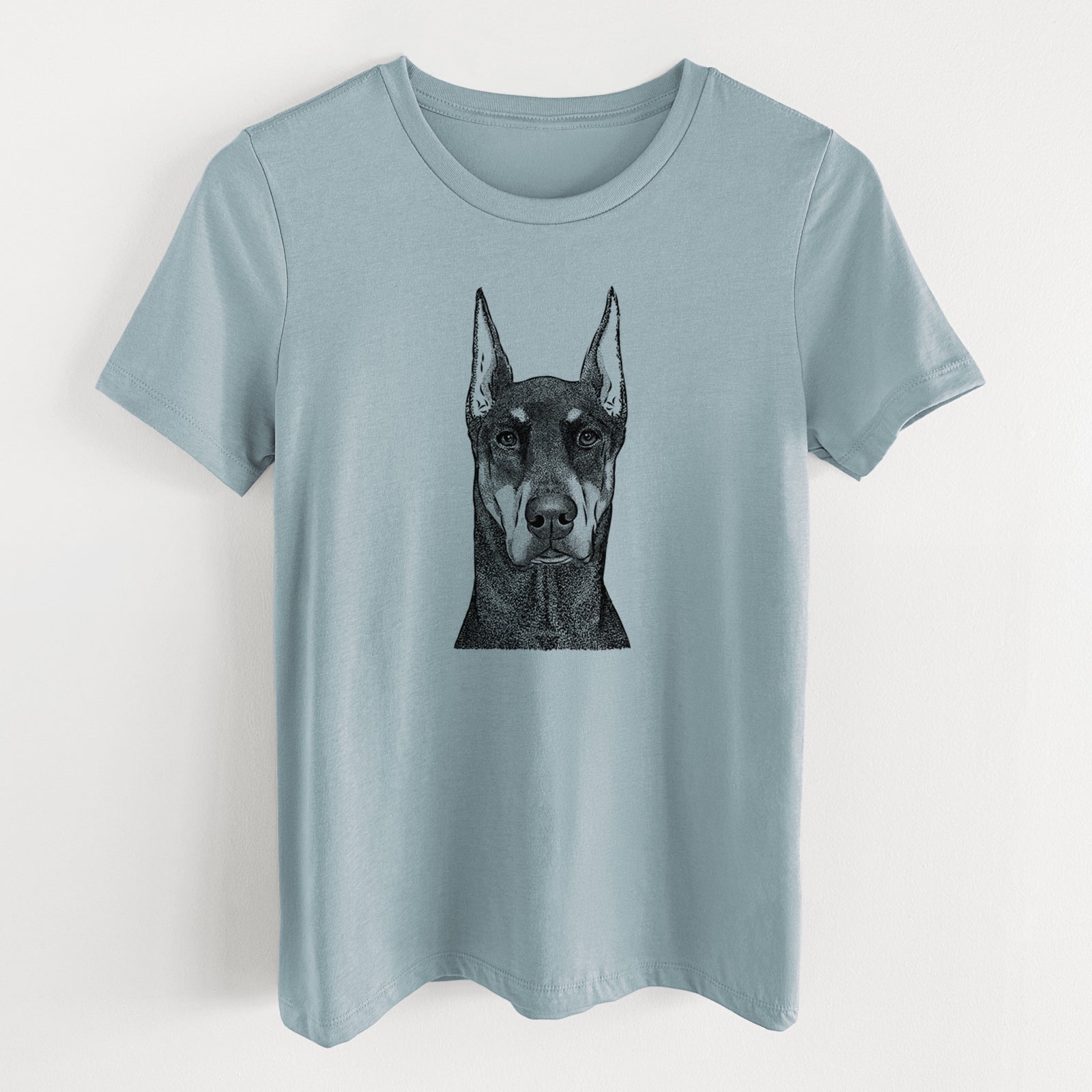 Bare Drake the Doberman Pinscher - Women's Lightweight Relaxed Fit 100% Cotton Crewneck