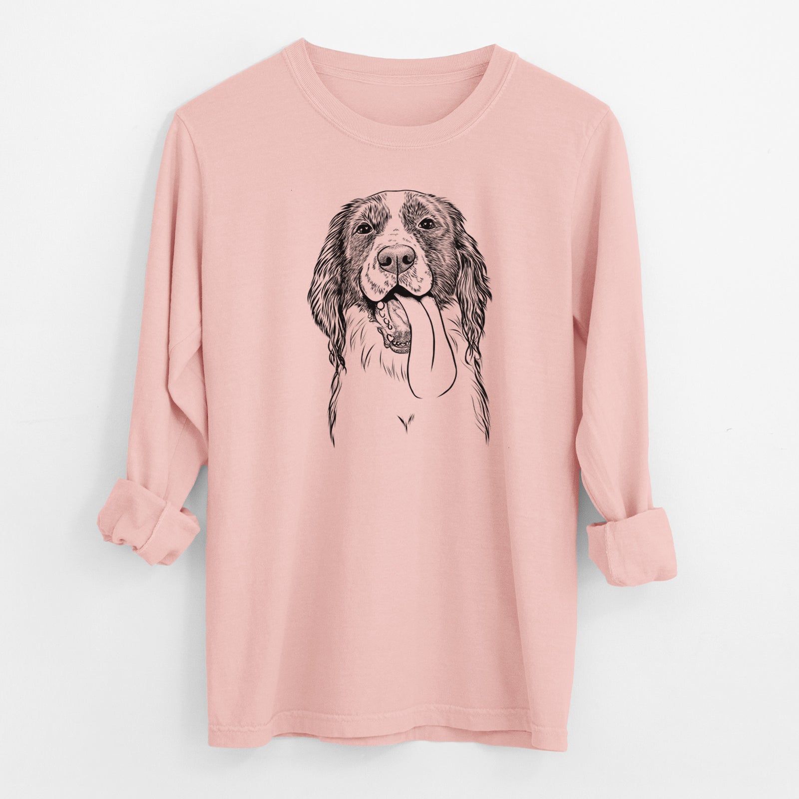 Bare Duke the English Springer Spaniel - Men's Heavyweight 100% Cotton Long Sleeve