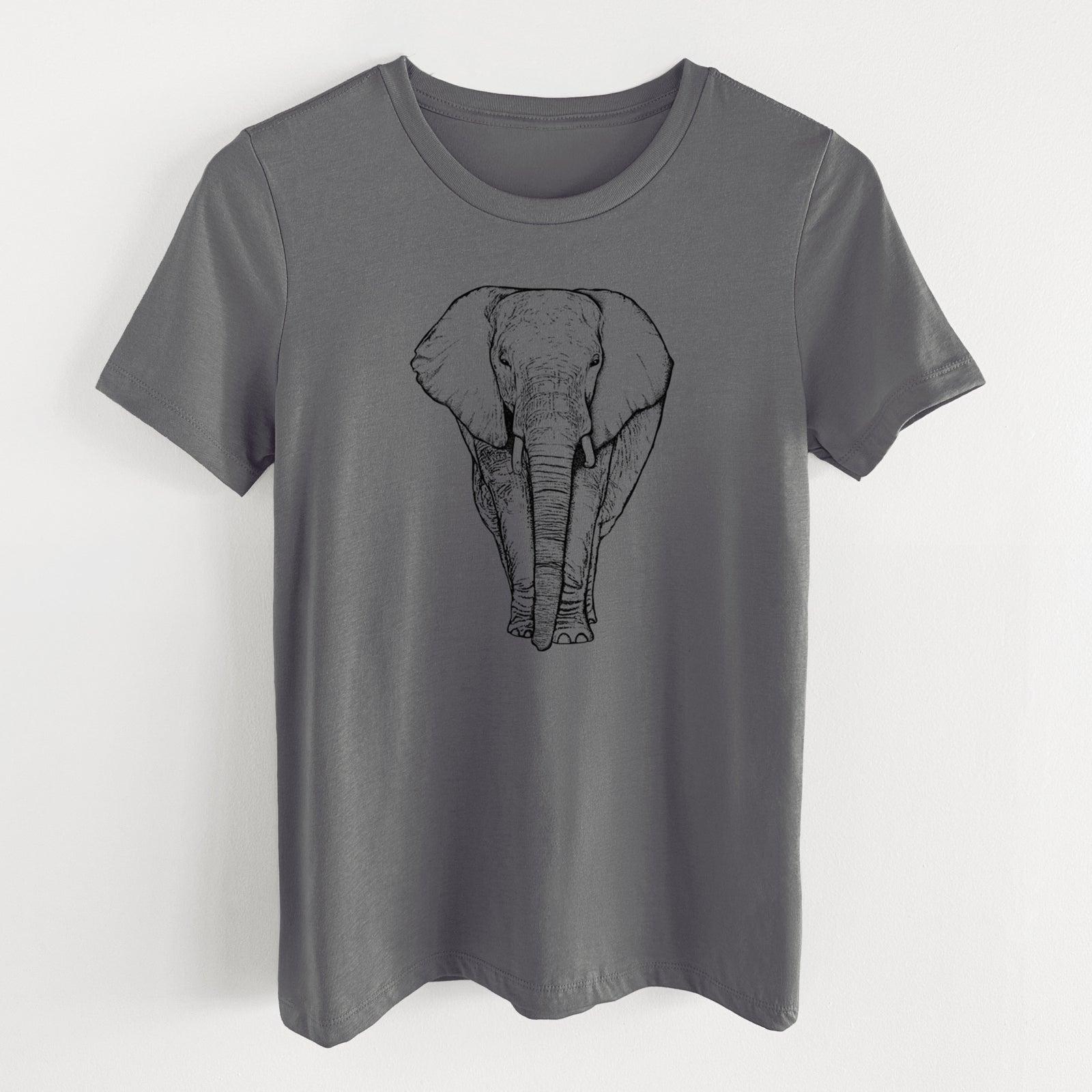 Bare Ella the Elephant - Women's Lightweight Relaxed Fit 100% Cotton Crewneck