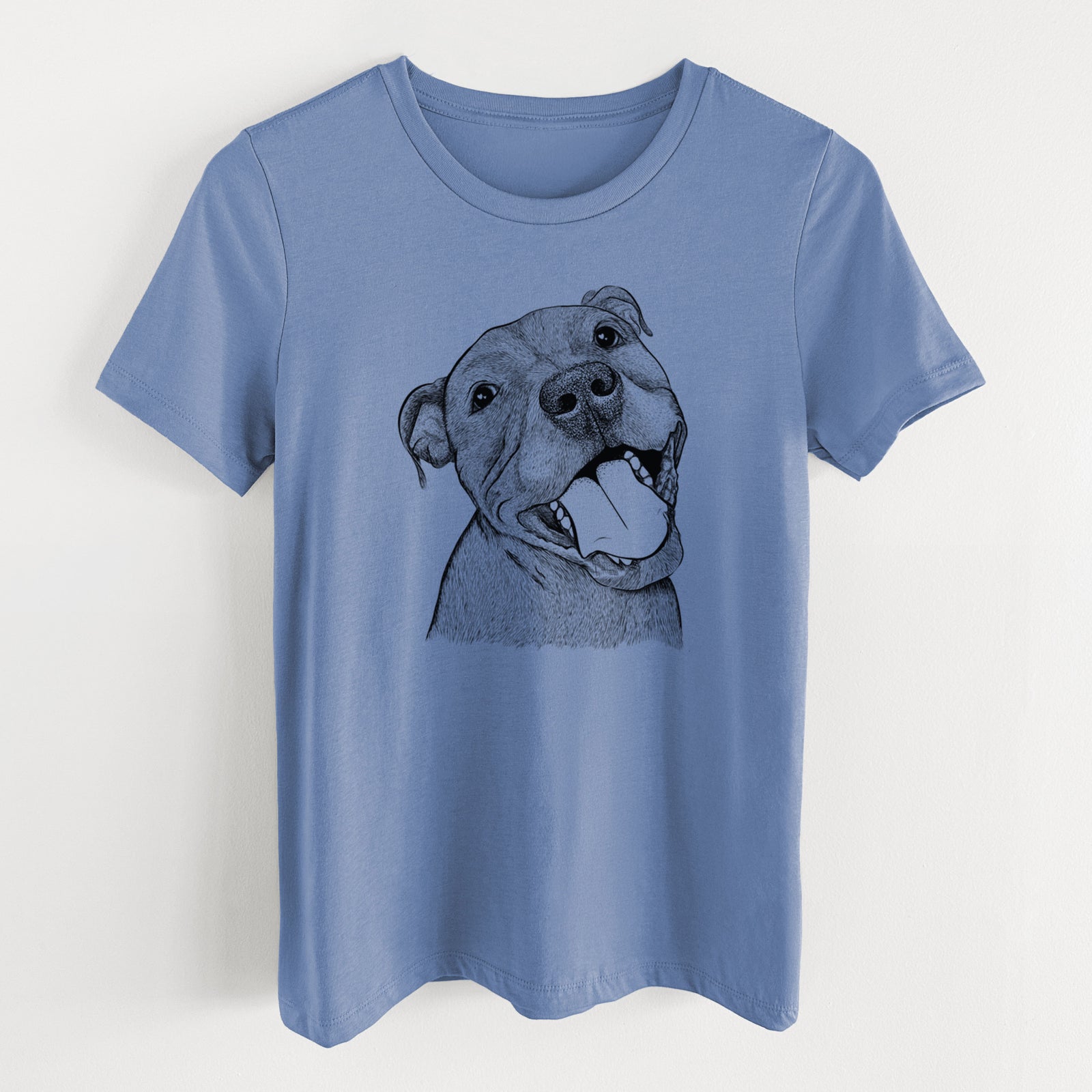 Bare Eloise the Pitbull Mix - Women's Lightweight Relaxed Fit 100% Cotton Crewneck