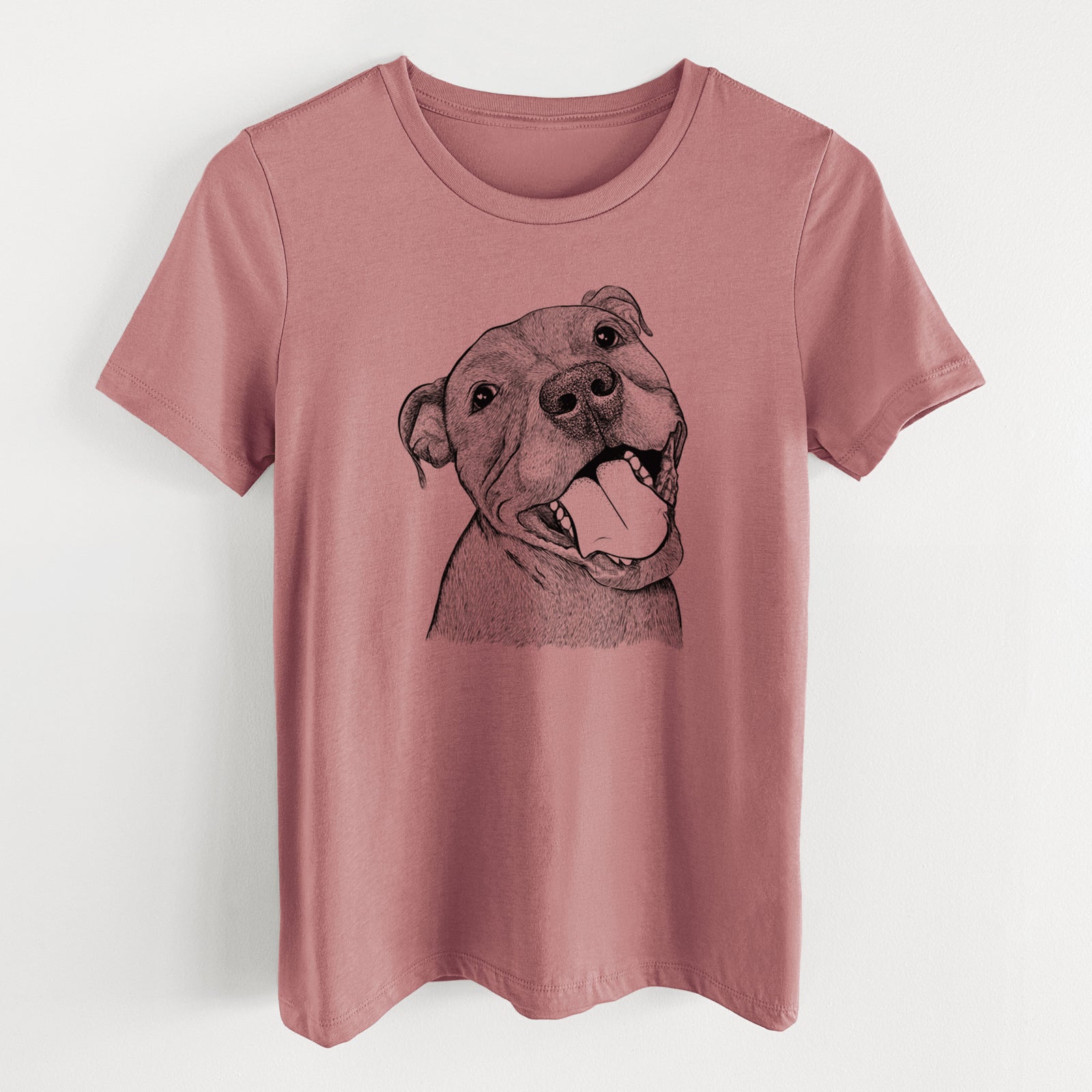 Bare Eloise the Pitbull Mix - Women's Lightweight Relaxed Fit 100% Cotton Crewneck