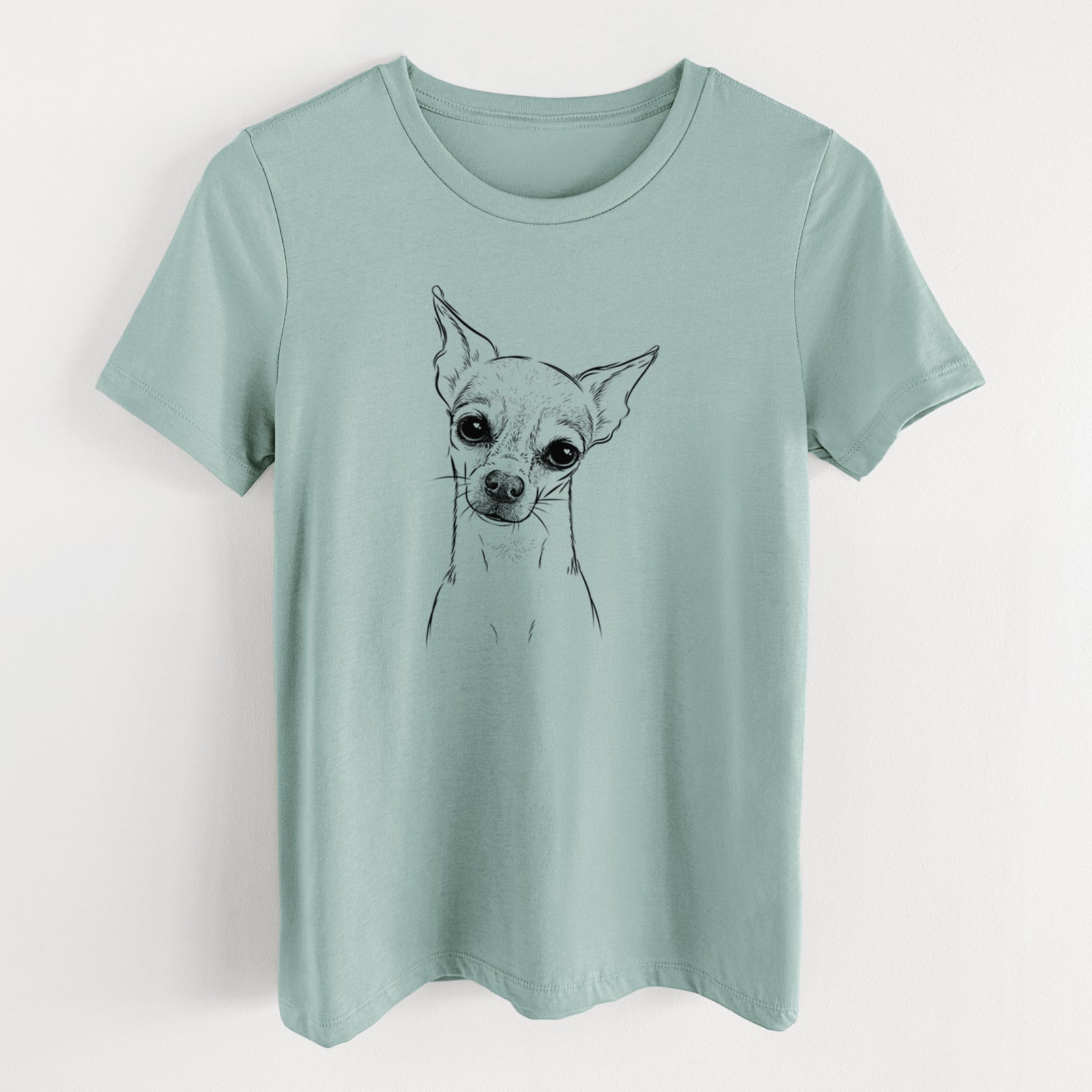 Bare Emee the Chihuahua - Women's Lightweight Relaxed Fit 100% Cotton Crewneck