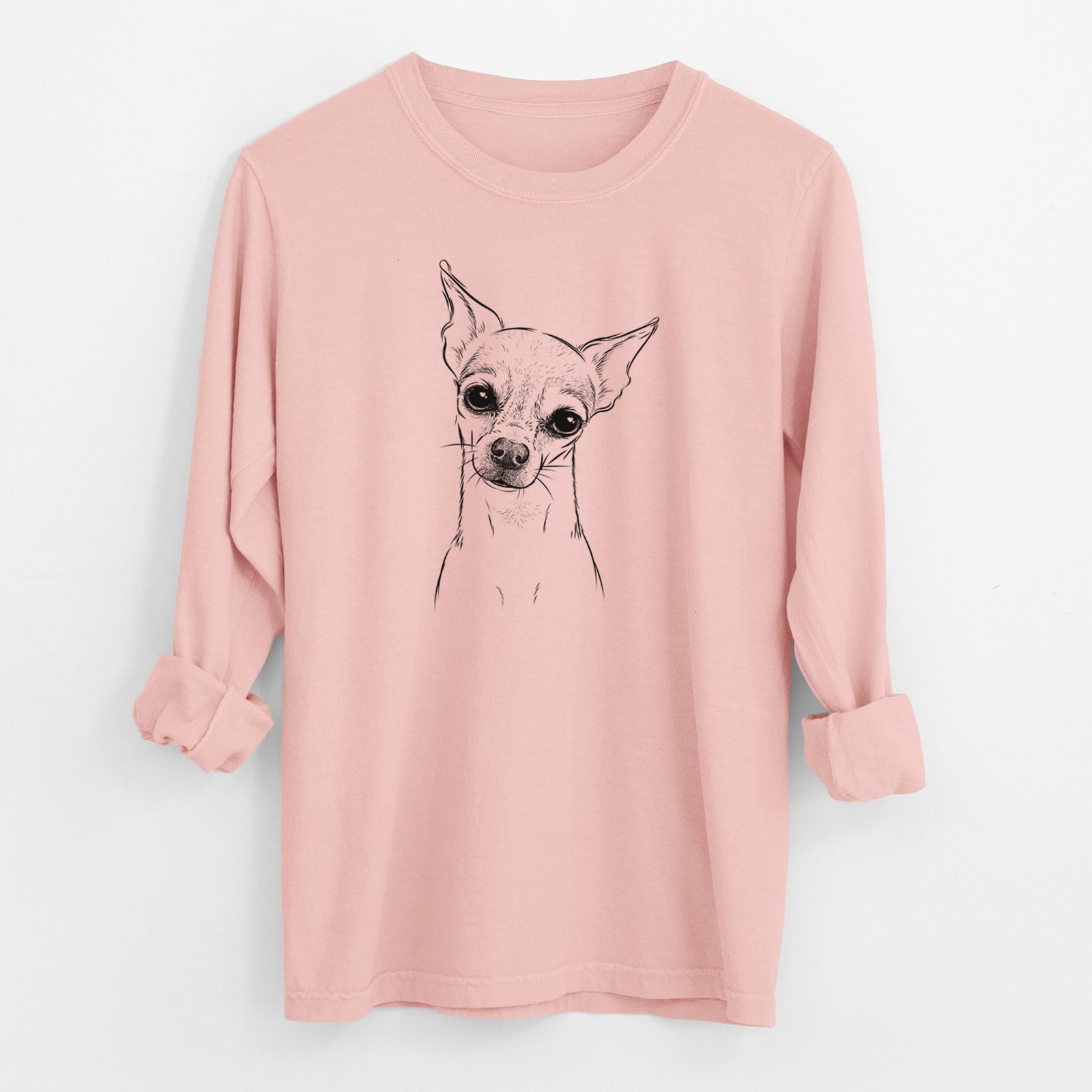 Bare Emee the Chihuahua - Men's Heavyweight 100% Cotton Long Sleeve