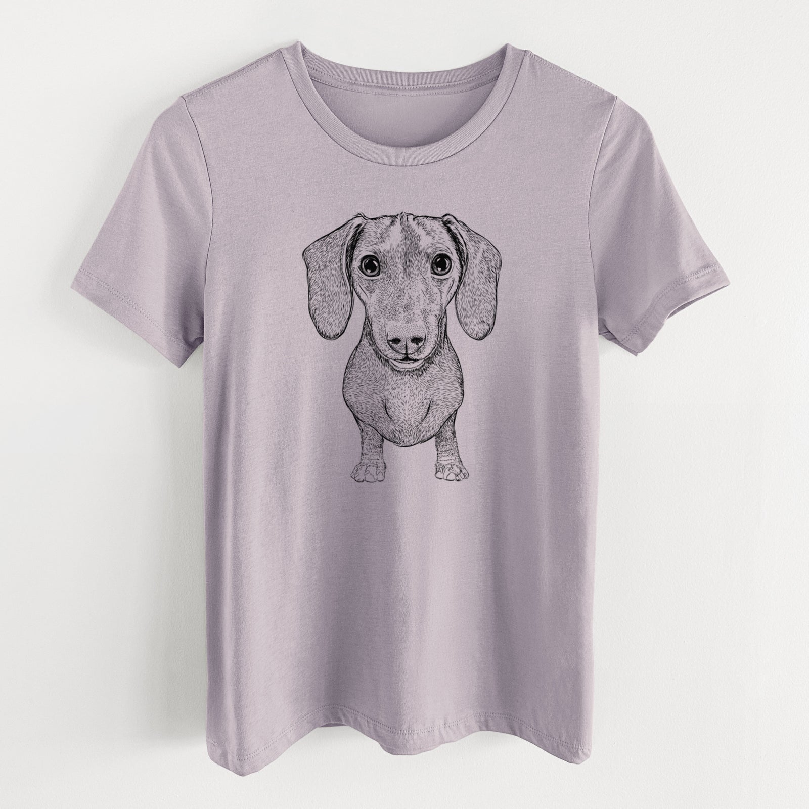 Bare Ernie the Mini Dachshund - Women's Lightweight Relaxed Fit 100% Cotton Crewneck