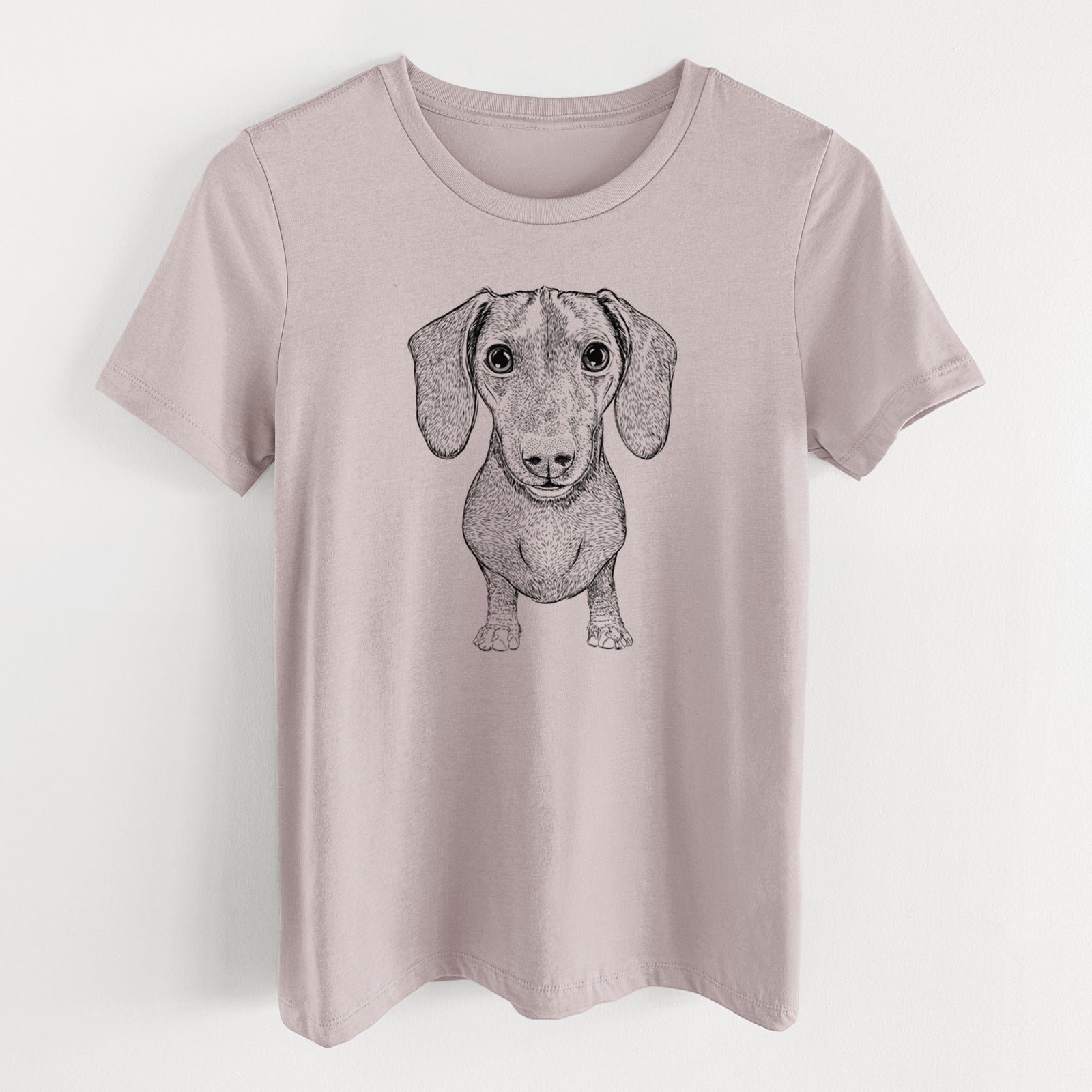 Bare Ernie the Mini Dachshund - Women's Lightweight Relaxed Fit 100% Cotton Crewneck