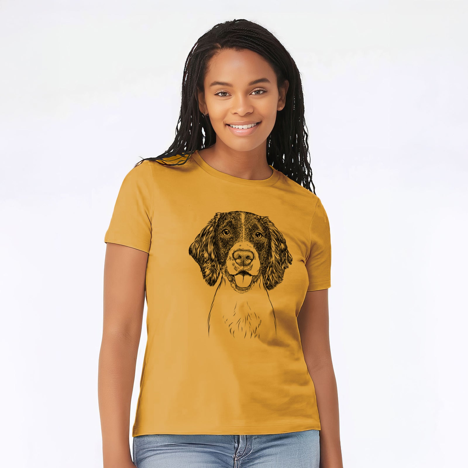 Bare Ever the English Springer Spaniel - Women's Lightweight Relaxed Fit 100% Cotton Crewneck