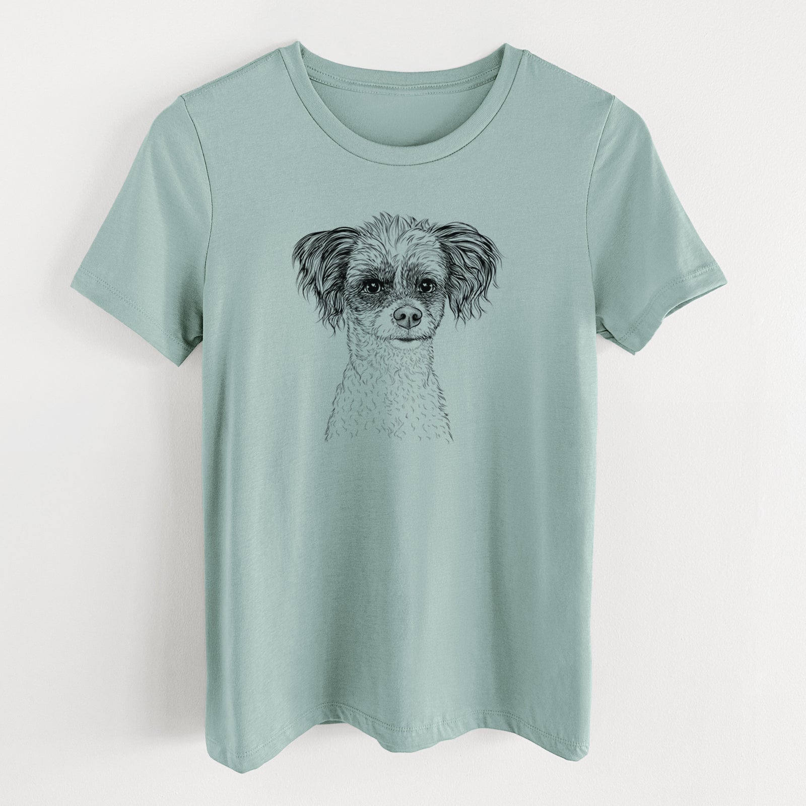 Bare Finley the Papillon Mix - Women's Lightweight Relaxed Fit 100% Cotton Crewneck