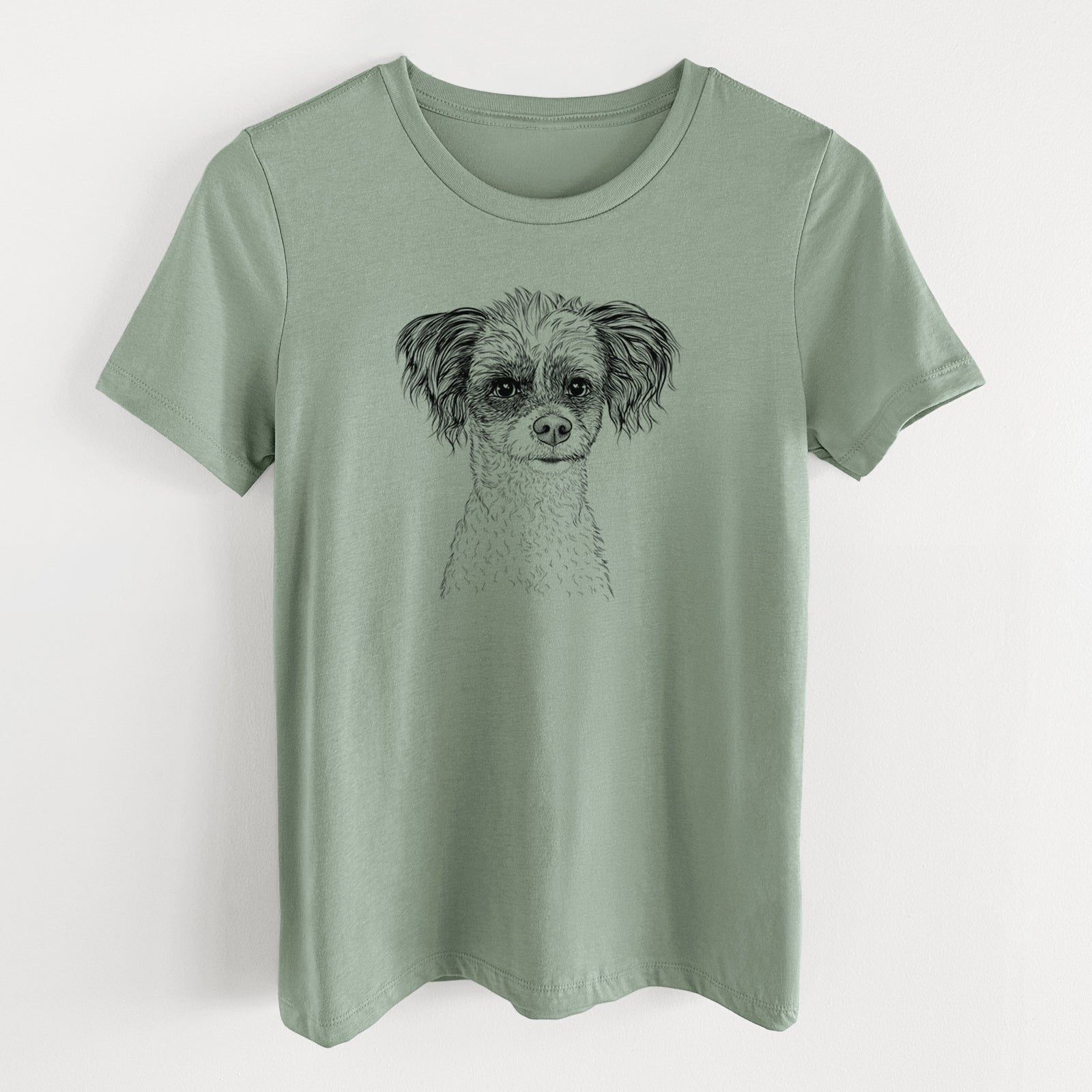 Bare Finley the Papillon Mix - Women's Lightweight Relaxed Fit 100% Cotton Crewneck