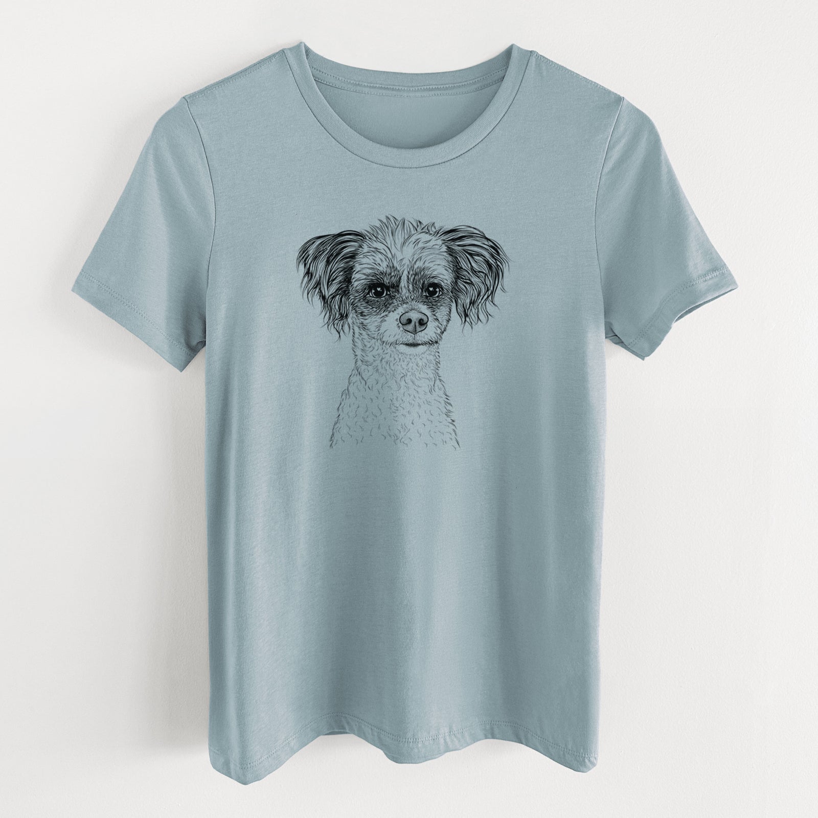 Bare Finley the Papillon Mix - Women's Lightweight Relaxed Fit 100% Cotton Crewneck