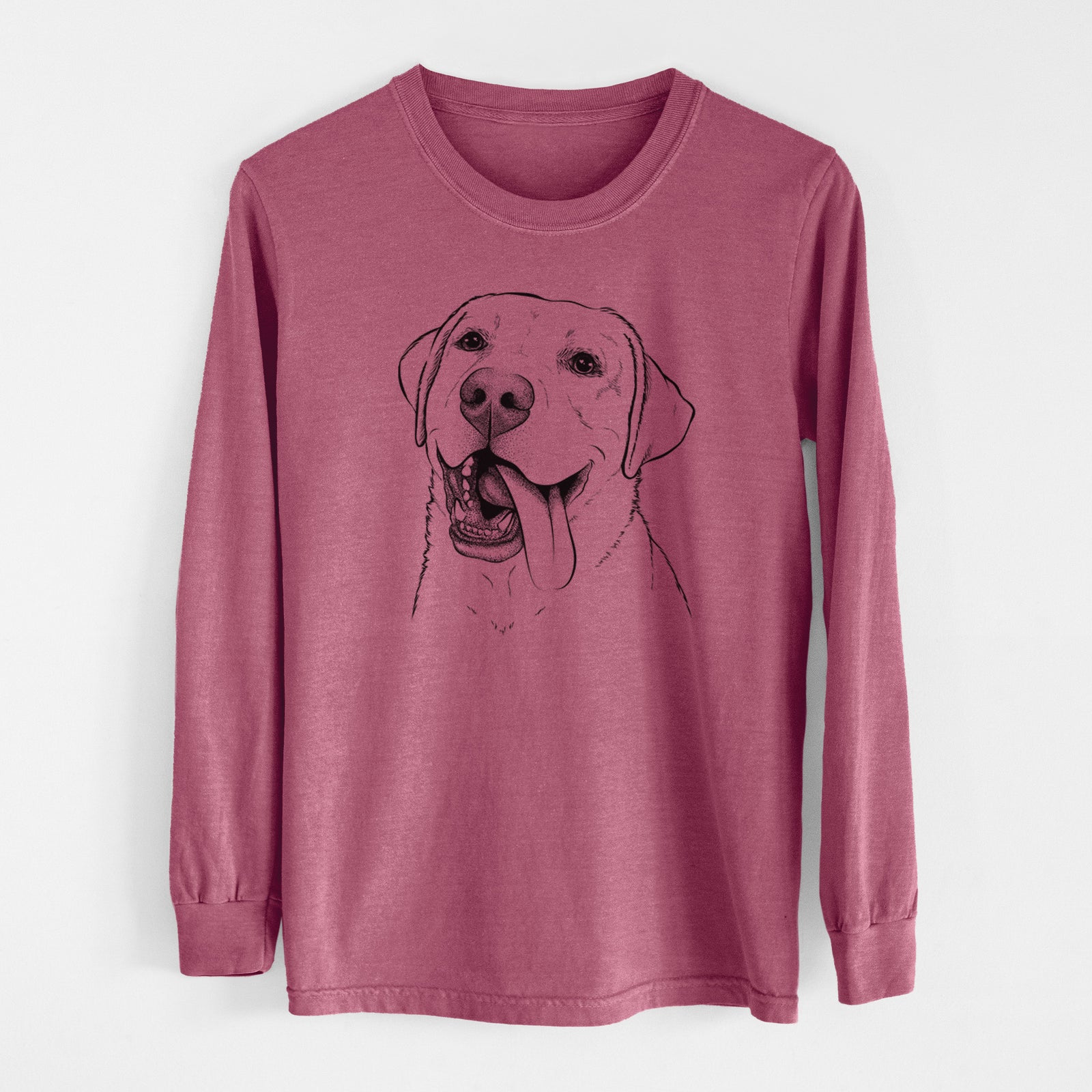 Bare Finn the Labrador Retriever - Men's Heavyweight 100% Cotton Long Sleeve
